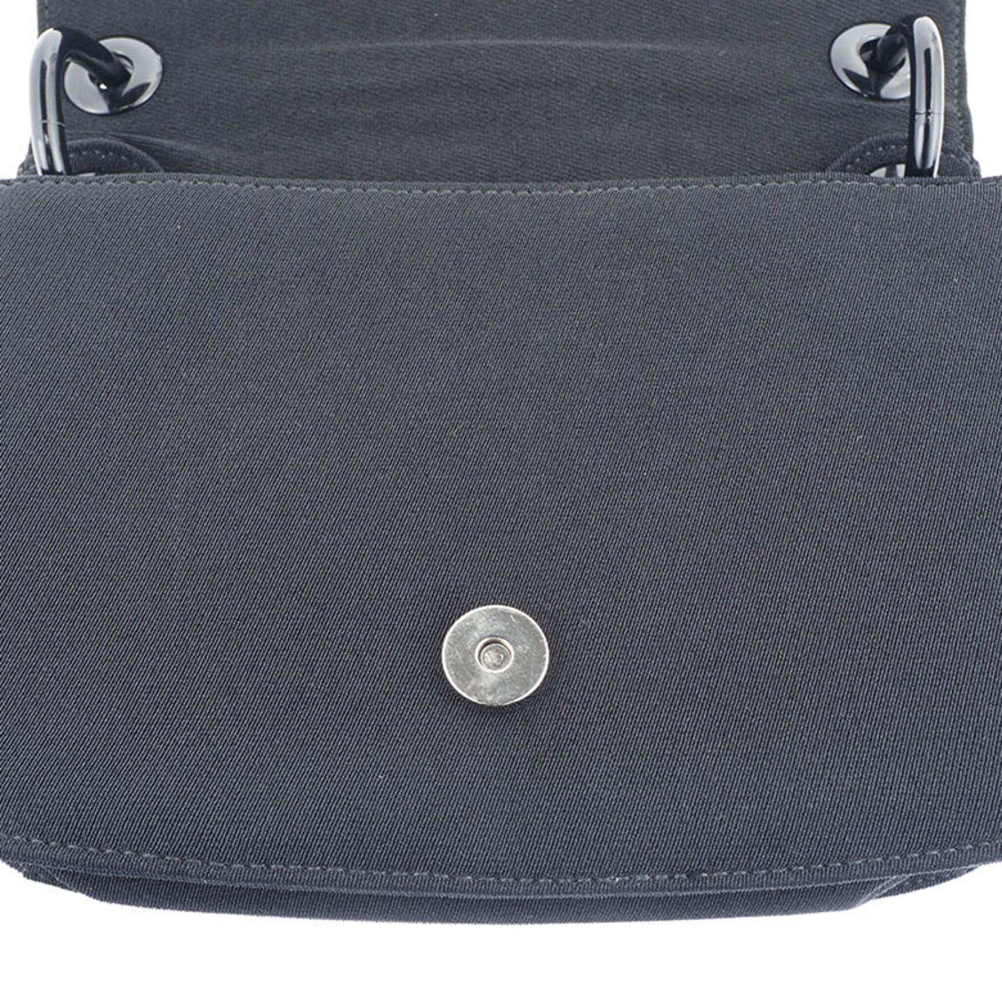 Prada Prada Plastic Chain Flap Shoulder Bag Black B6436 Women's Canvas PRADA Size ONE SIZE - 10 Thumbnail