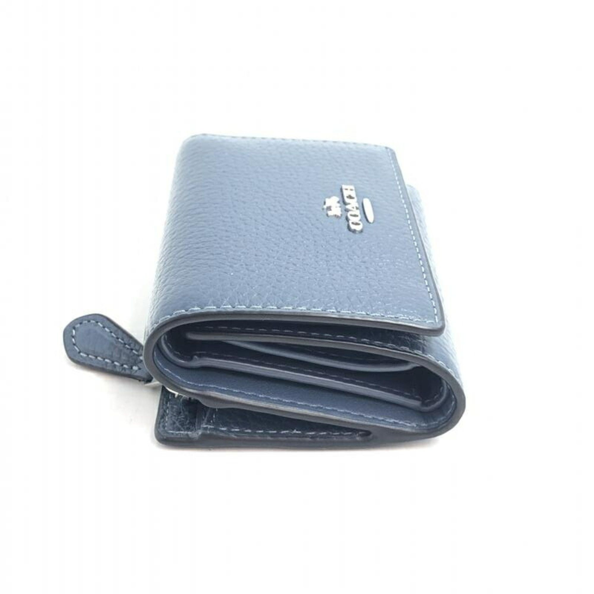 Coach COACH Tri-fold Wallet Smooth Leather Micro Blue CM238 Size ONE SIZE - 3 Thumbnail