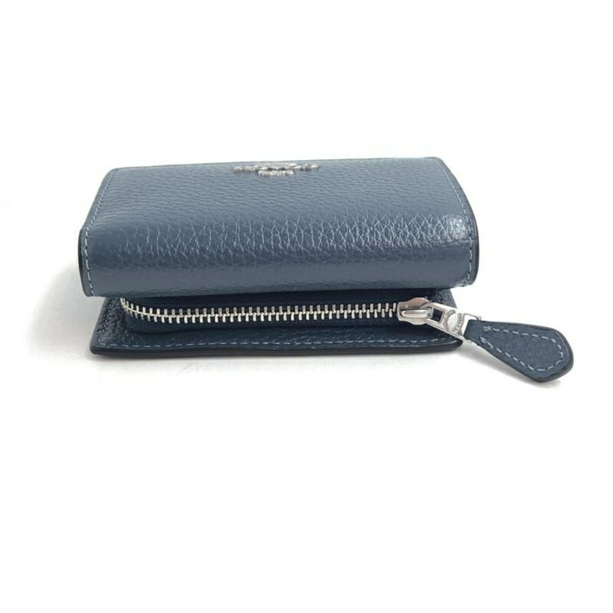 Coach COACH Tri-fold Wallet Smooth Leather Micro Blue CM238 Size ONE SIZE - 5 Thumbnail