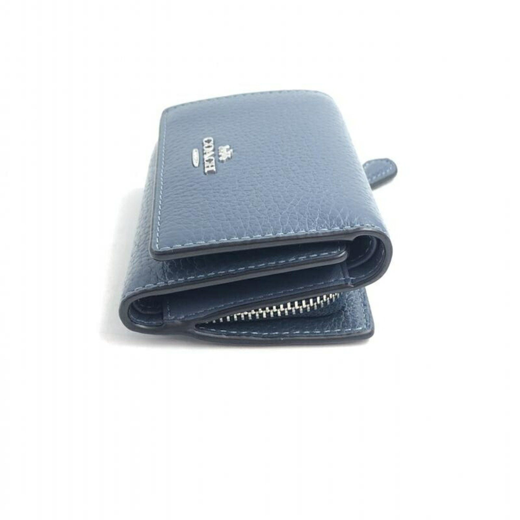 Coach COACH Tri-fold Wallet Smooth Leather Micro Blue CM238 Size ONE SIZE - 4 Thumbnail