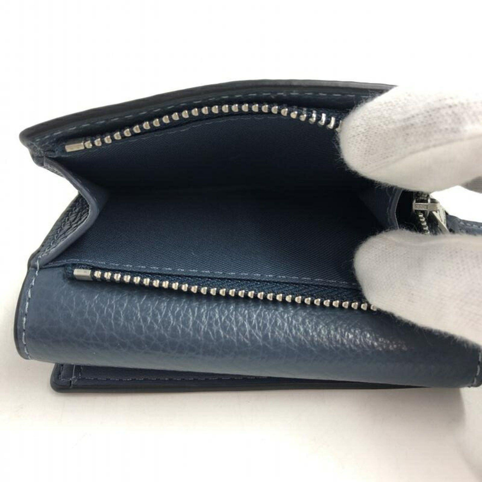 Coach COACH Tri-fold Wallet Smooth Leather Micro Blue CM238 Size ONE SIZE - 6 Thumbnail