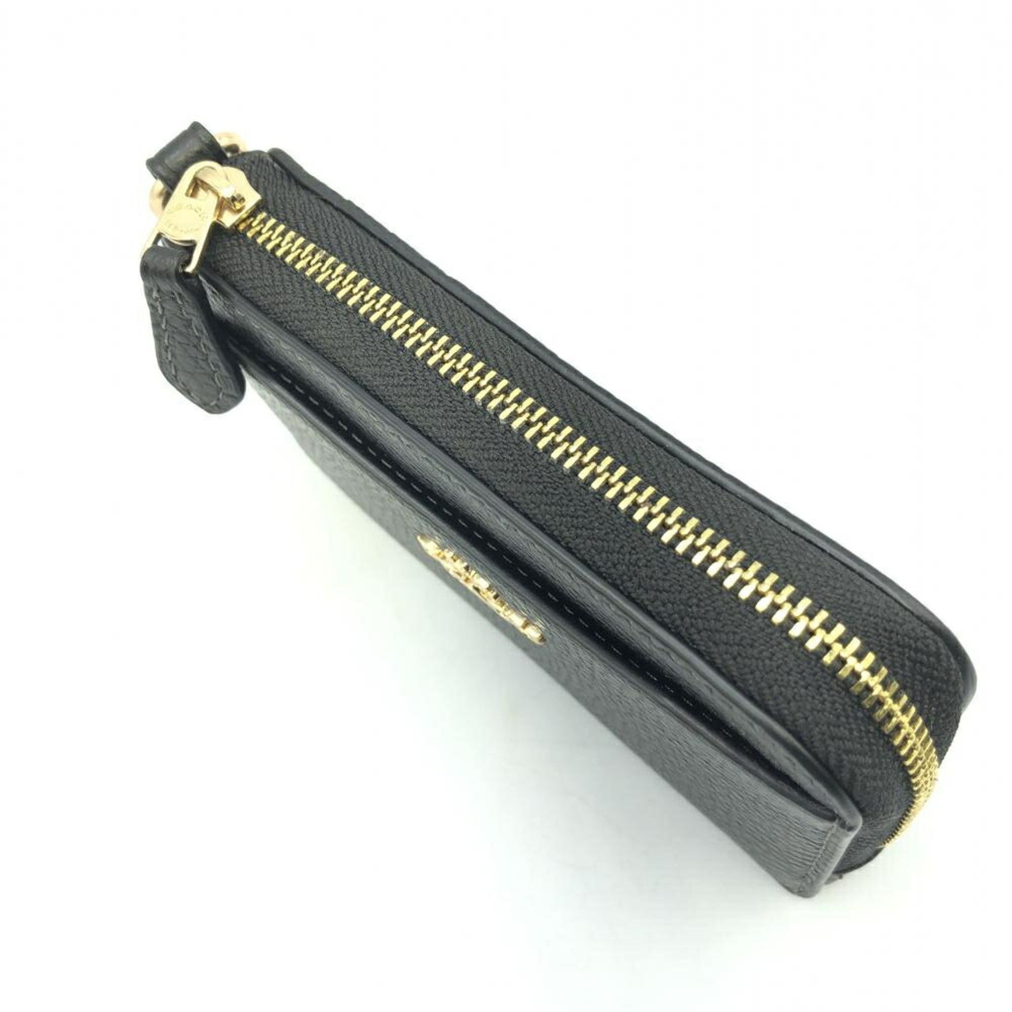 Coach COACH Wallet/Coin Case Business Card Holder/Card Leather Black CH162 Coach Size ONE SIZE - 4 Thumbnail
