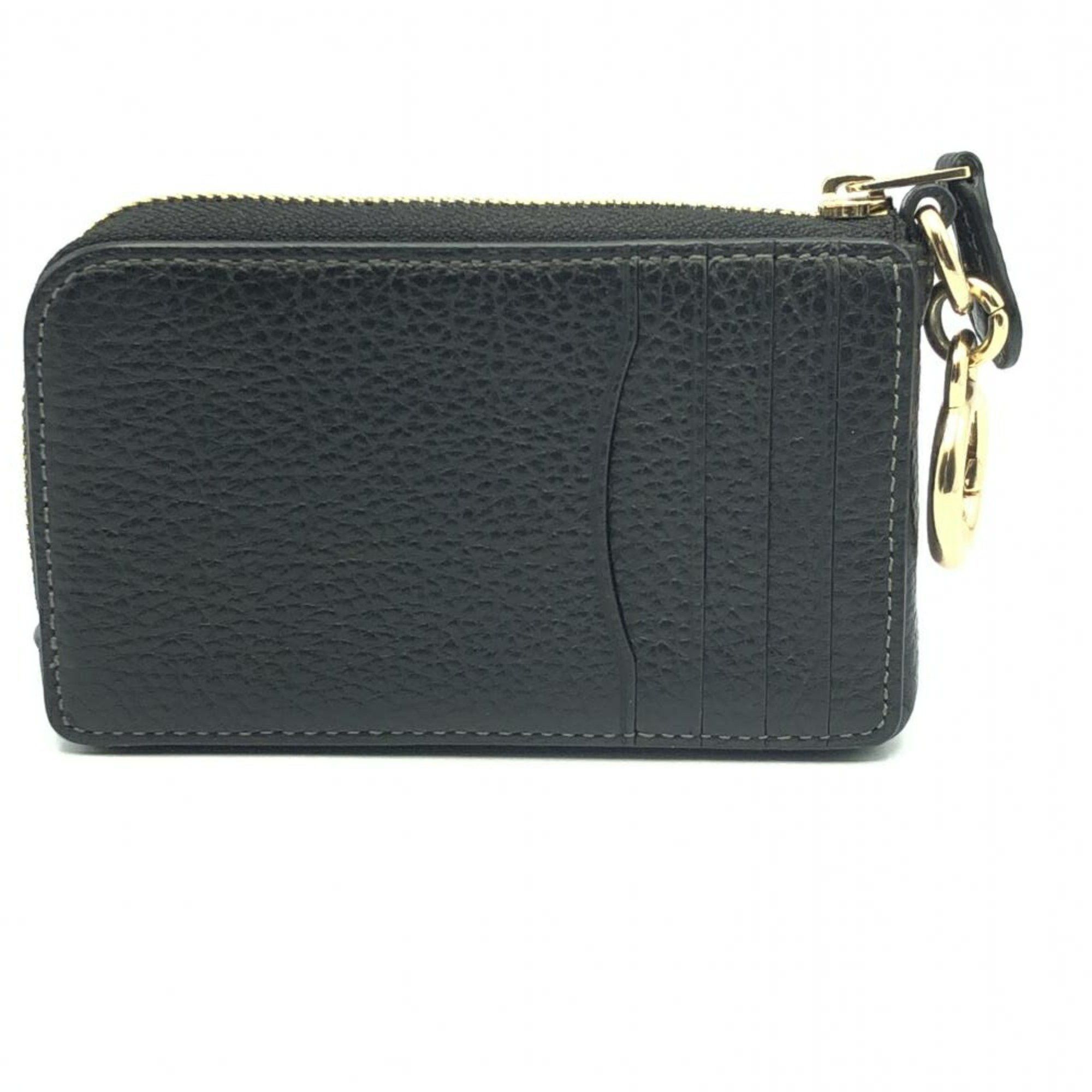 Coach COACH Wallet/Coin Case Business Card Holder/Card Leather Black CH162 Coach Size ONE SIZE - 2 Thumbnail