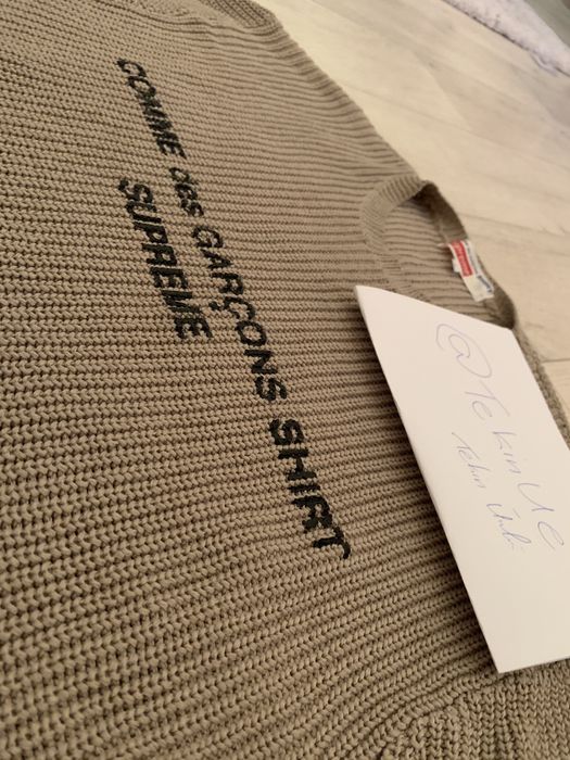 Supreme Supreme x CDG Knit Sweater Beige Tan Grailed