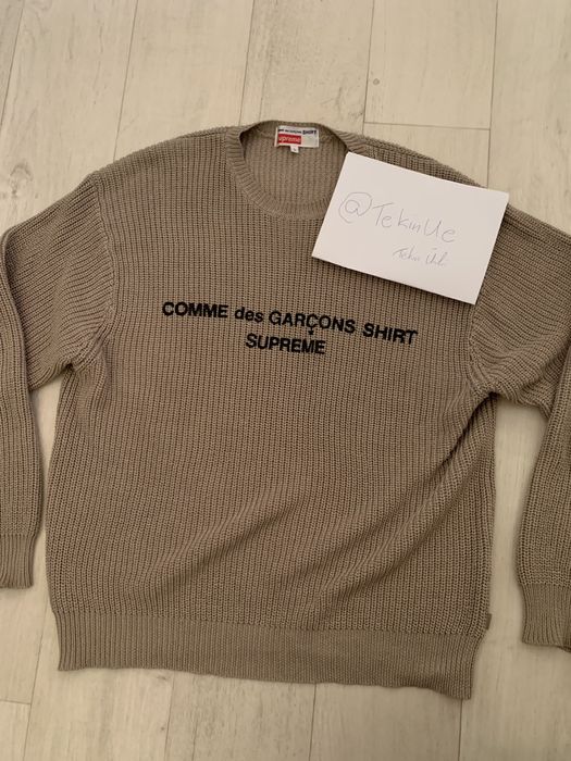 supreme × CDG sweater TAN M-