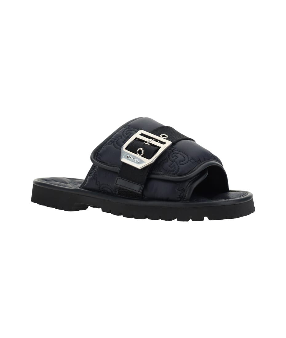 Gucci Gucci GG Buckle Nylon Slide Sandals SIZE 9 Size ONE SIZE - 2 Thumbnail
