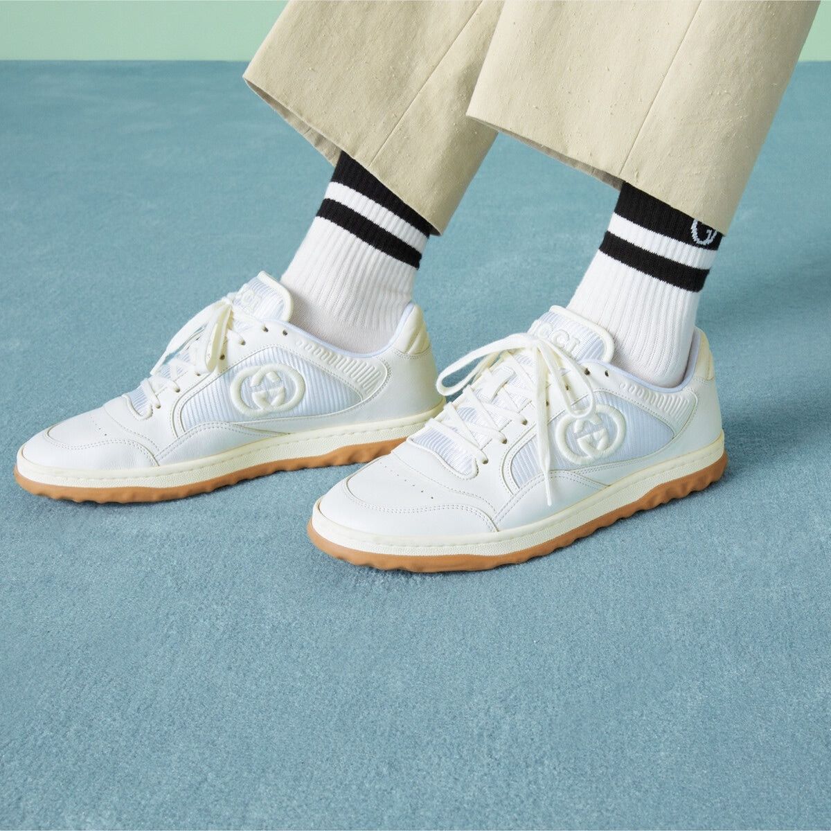 Gucci Gucci MAC80 Leather Sneakers SIZE 8 Size ONE SIZE - 4 Thumbnail