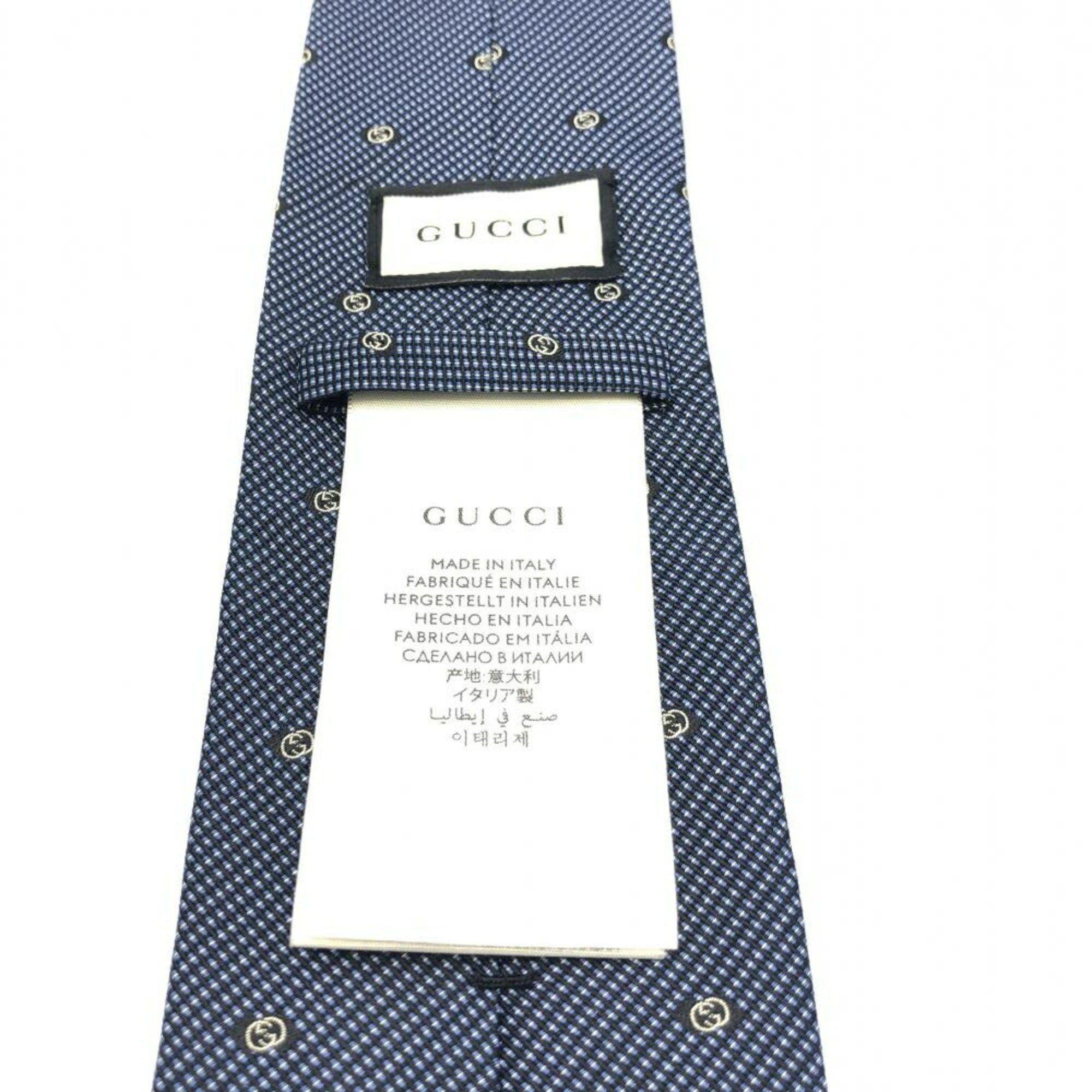 Gucci GUCCI GANDOM Interlocking G Tie Blue Gucci Size ONE SIZE - 3 Thumbnail