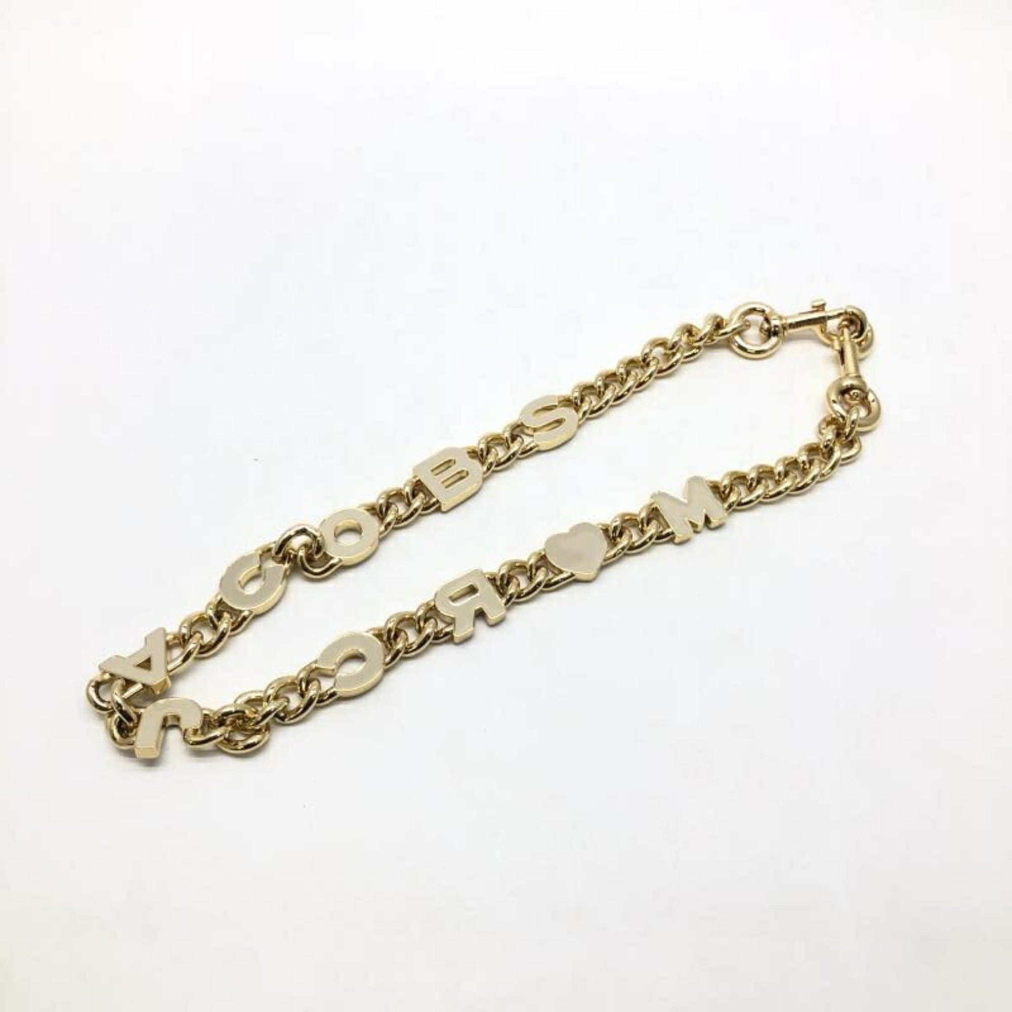 Marc Jacobs MARC JACOBS The Heart Charm Chain Shoulder Strap White x Gold Marc Jacobs Size ONE SIZE - 3 Thumbnail
