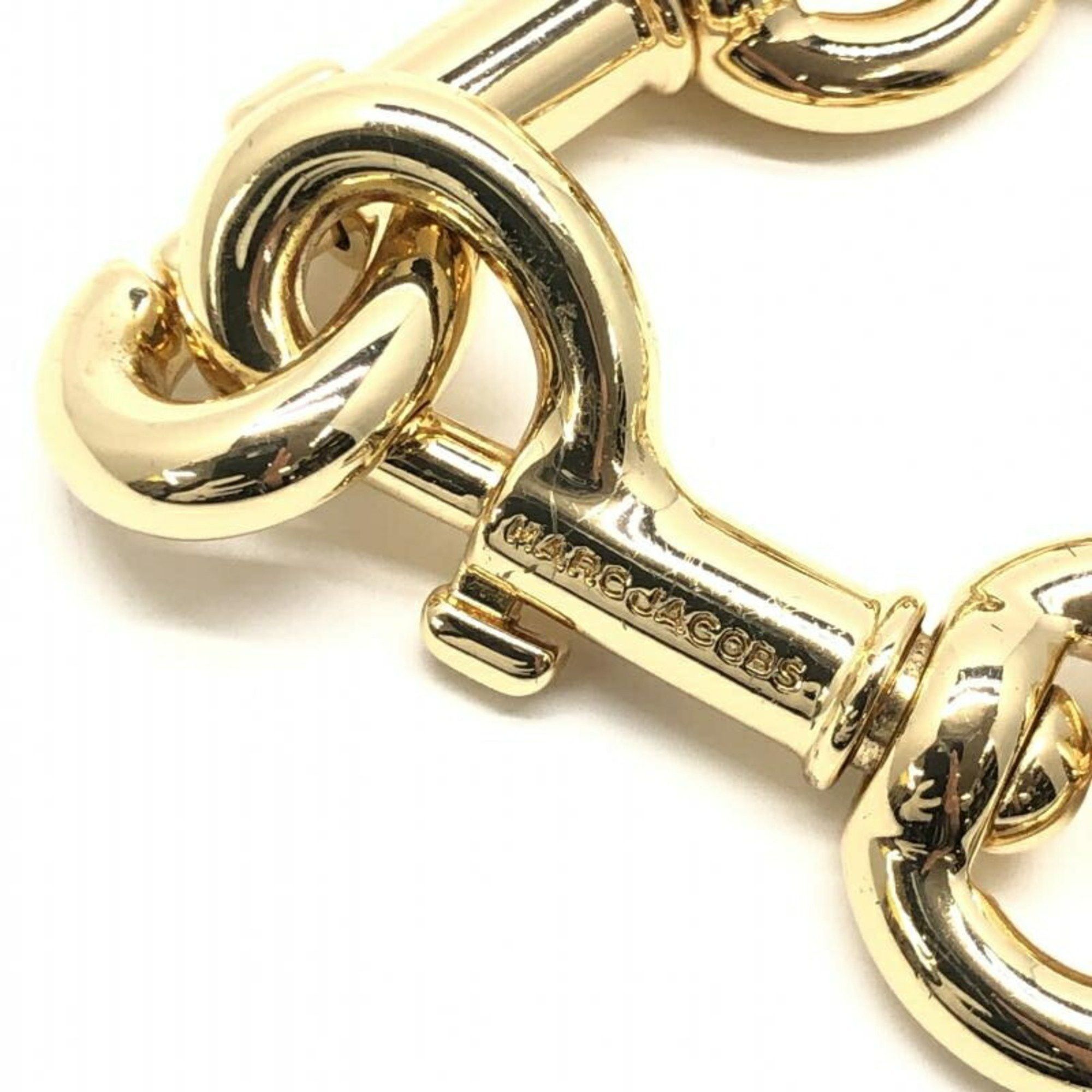 Marc Jacobs MARC JACOBS The Heart Charm Chain Shoulder Strap White x Gold Marc Jacobs Size ONE SIZE - 2 Thumbnail