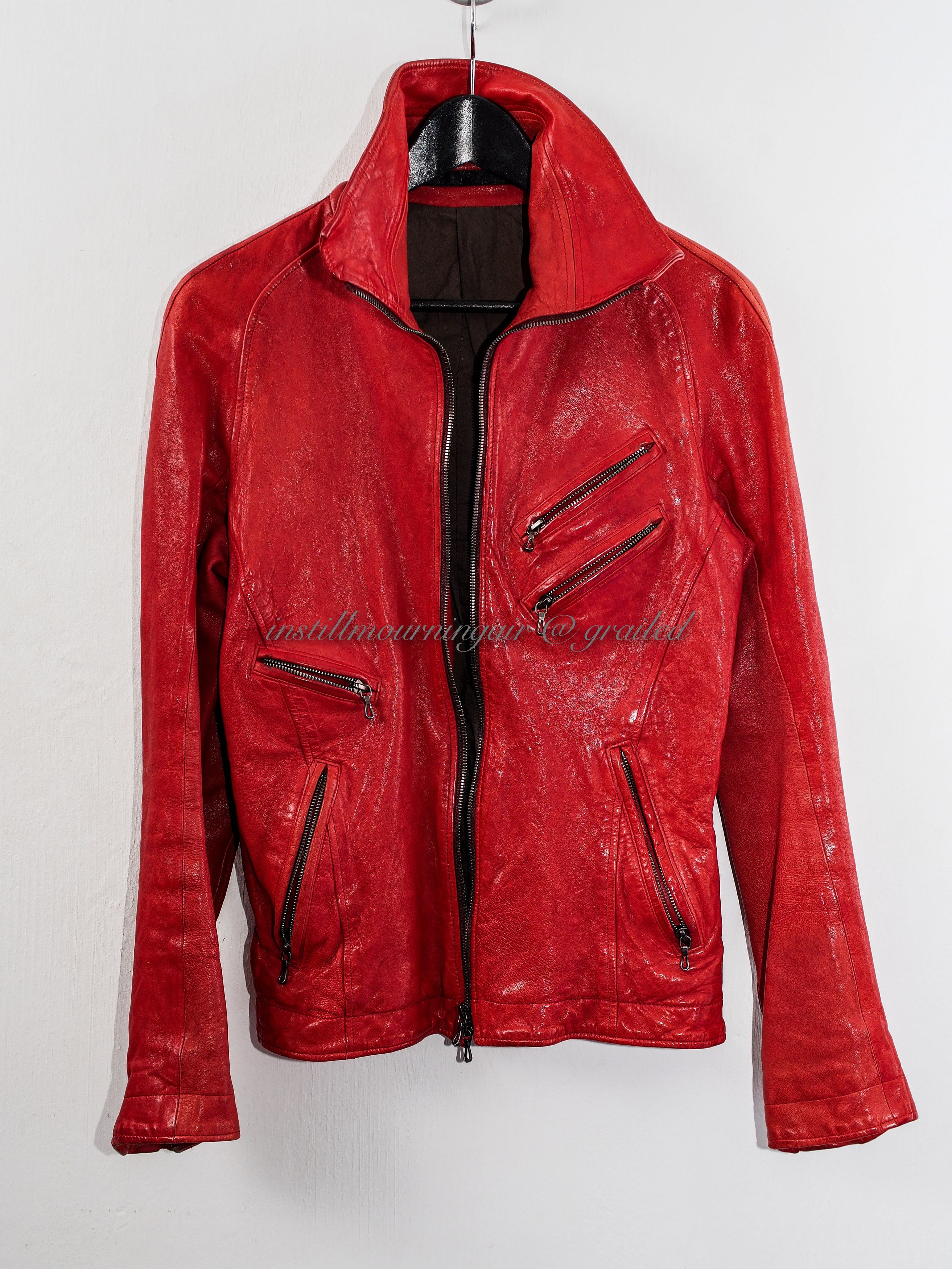 Julius NOS 2009 Mid Winter Blood Jut Neck Leather Jacket