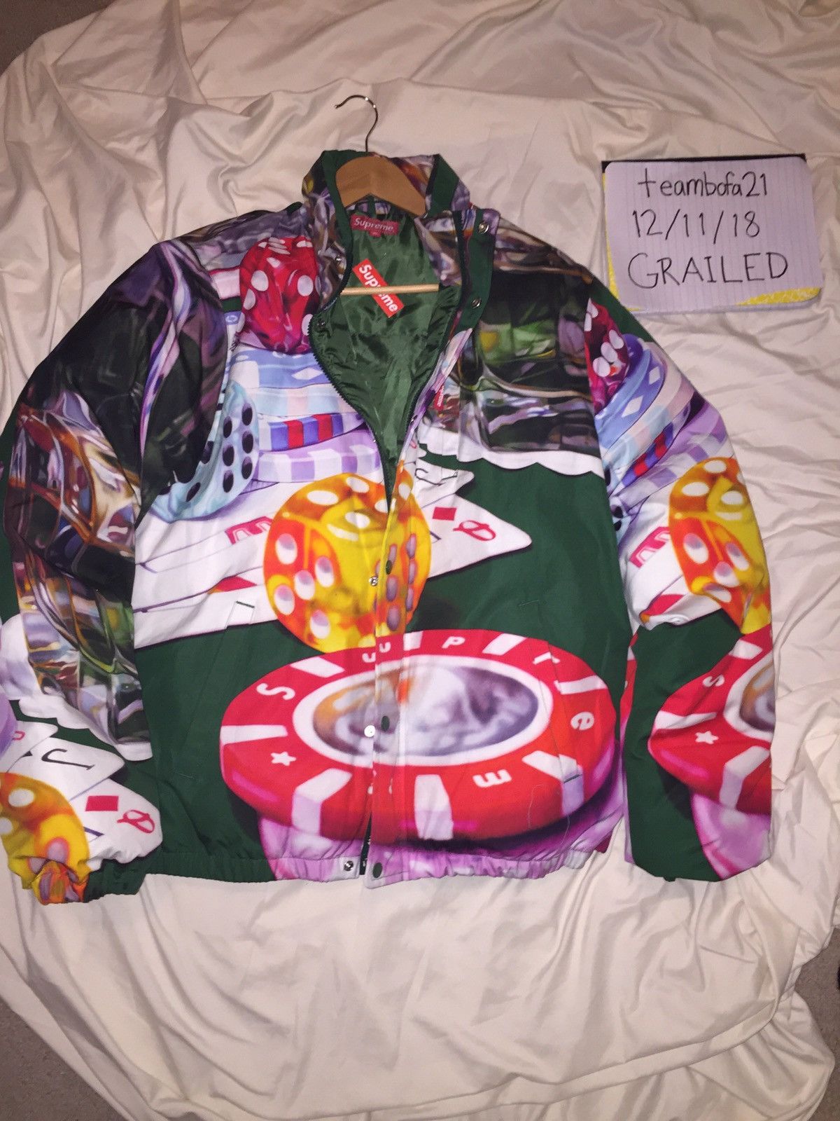 Supreme casino hotsell down jacket