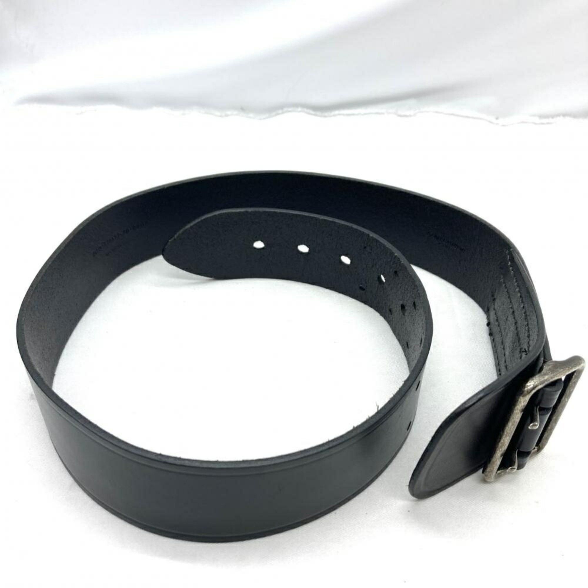 Yves Saint Laurent Yves Saint Laurent Leather Belt Black Size ONE SIZE - 4 Thumbnail