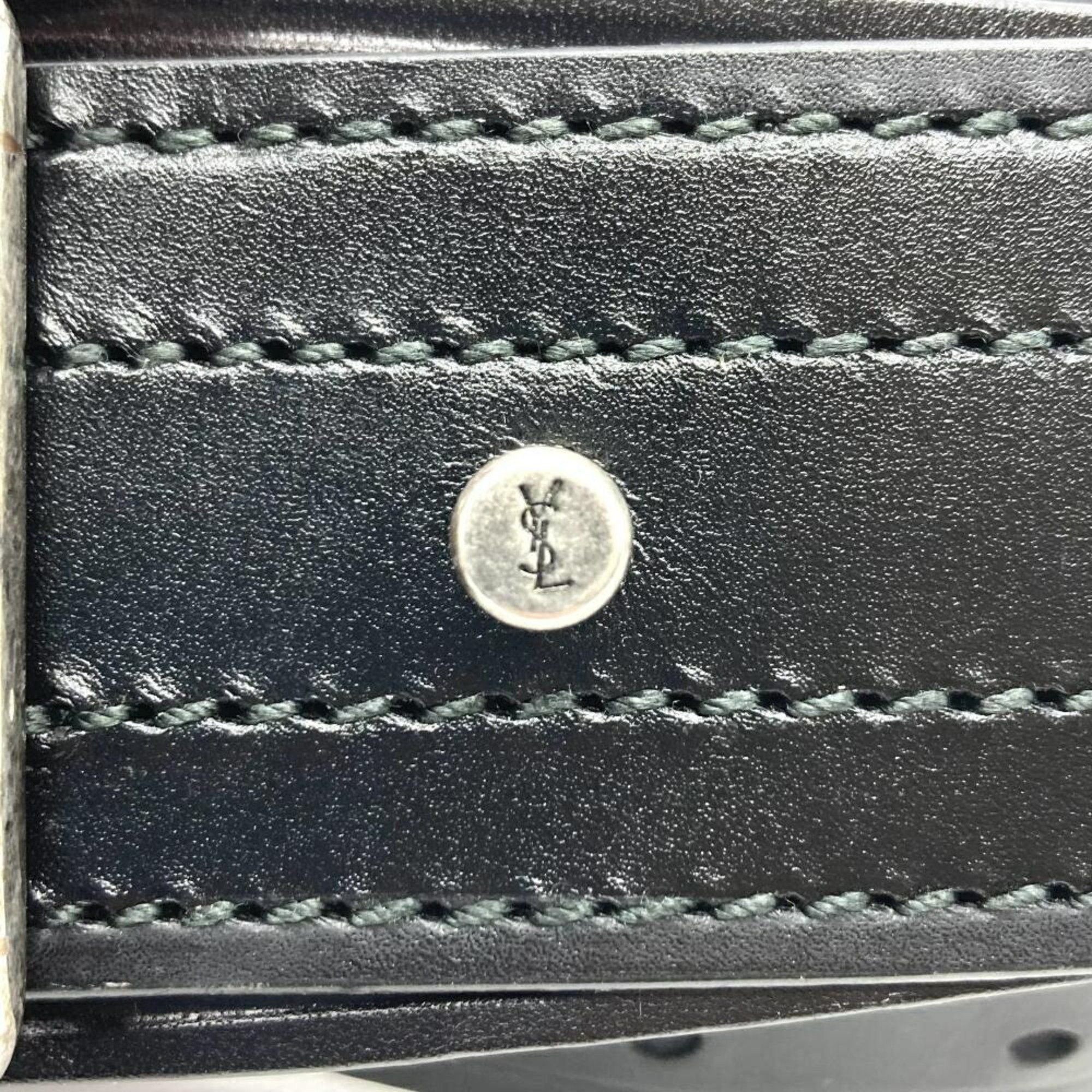 Yves Saint Laurent Yves Saint Laurent Leather Belt Black Size ONE SIZE - 5 Thumbnail
