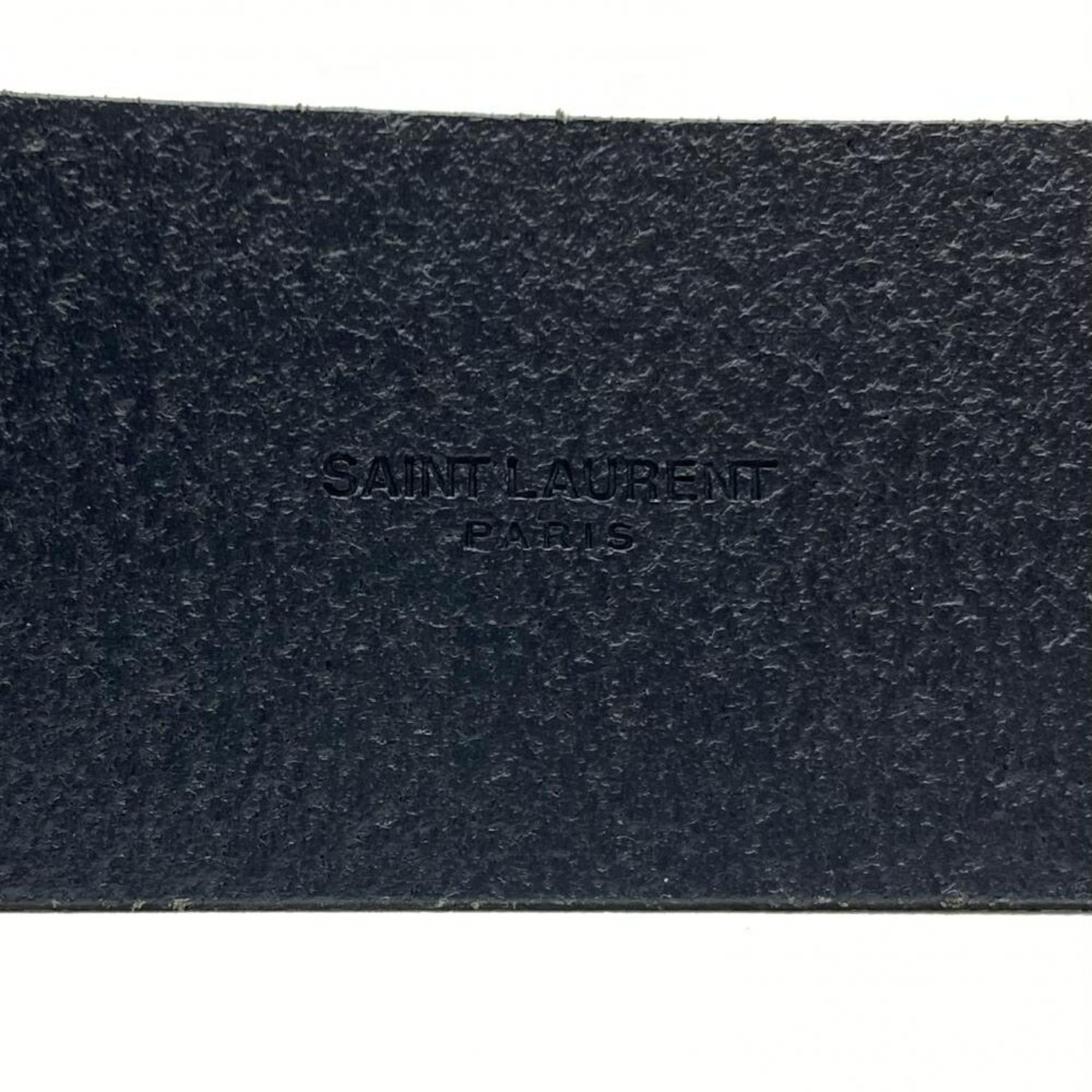 Yves Saint Laurent Yves Saint Laurent Leather Belt Black Size ONE SIZE - 6 Thumbnail