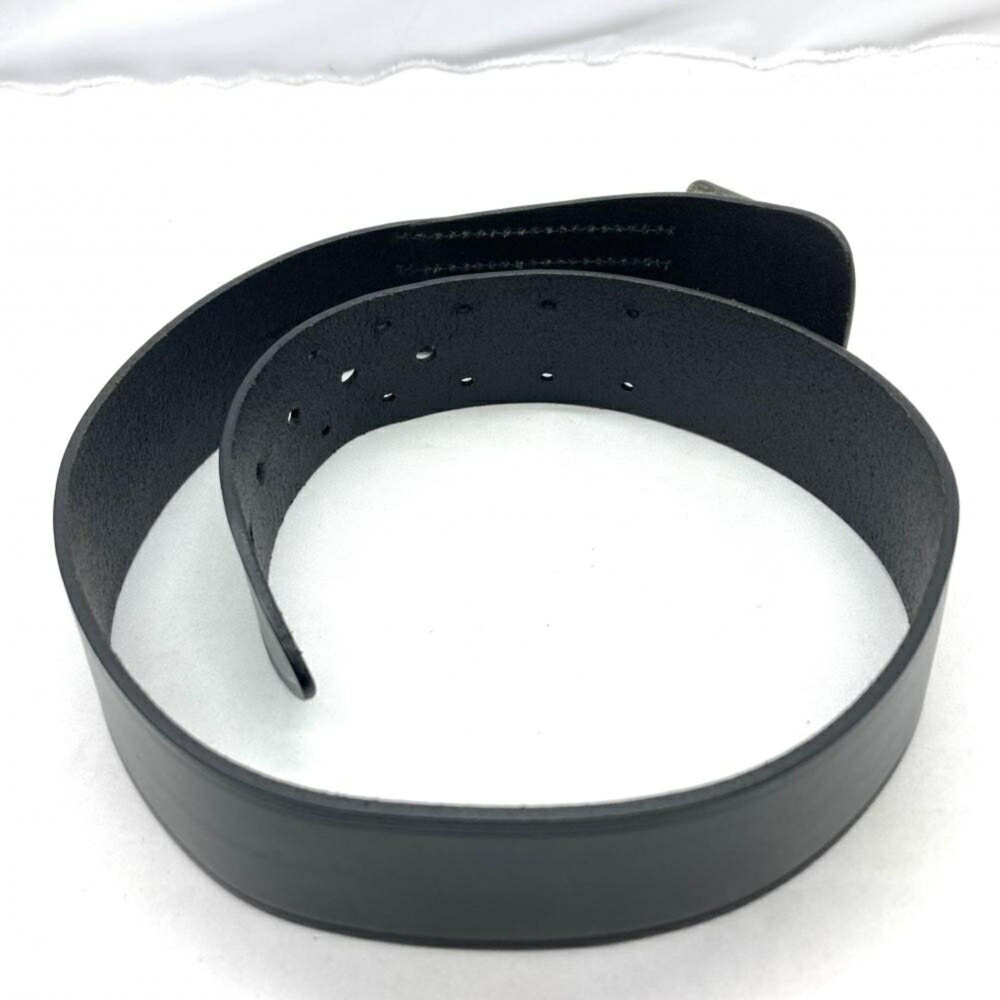 Yves Saint Laurent Yves Saint Laurent Leather Belt Black Size ONE SIZE - 3 Thumbnail