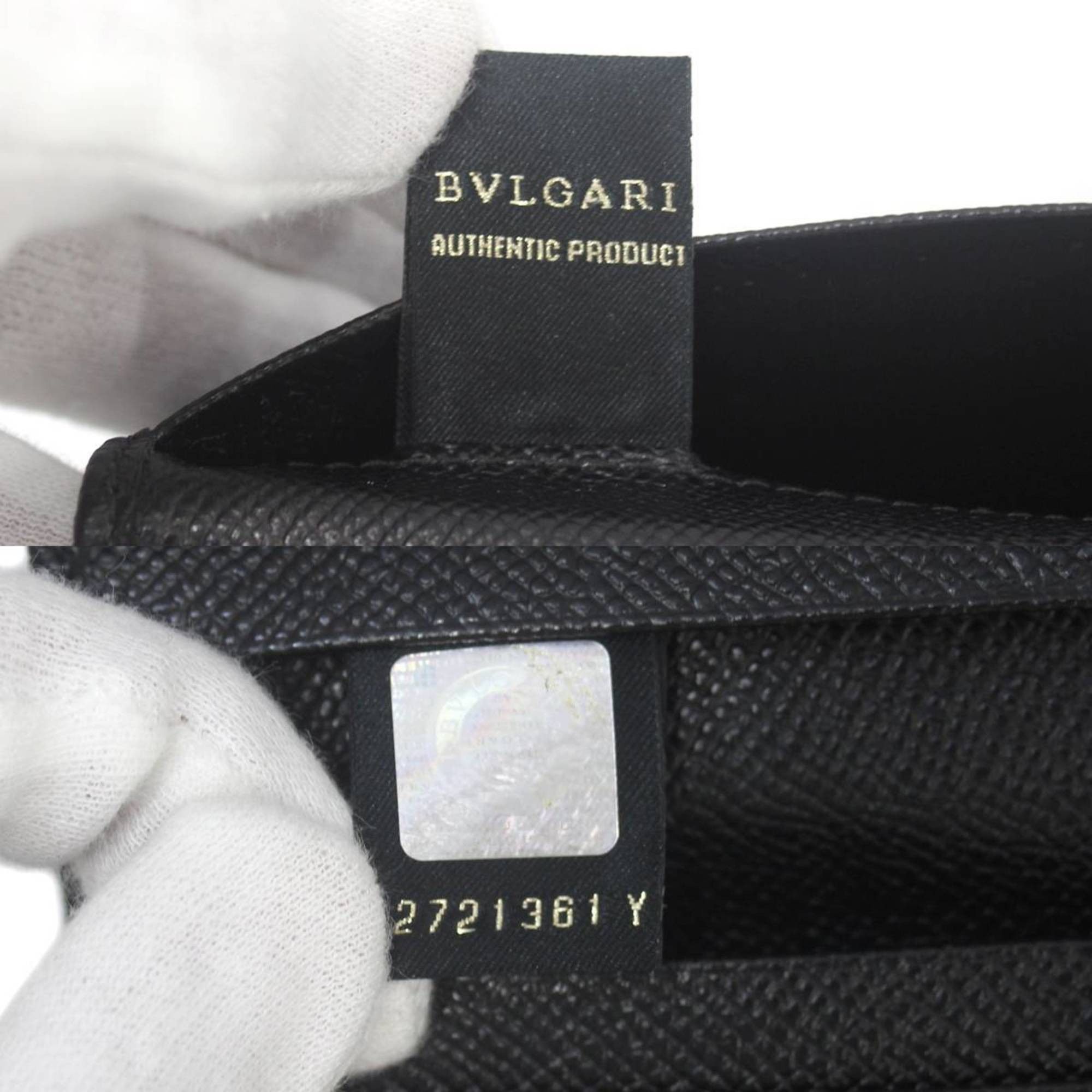 Bvlgari BVLGARI Bulgari Bi-fold Long Wallet Leather Black 2721361 Y Size ONE SIZE - 10 Thumbnail