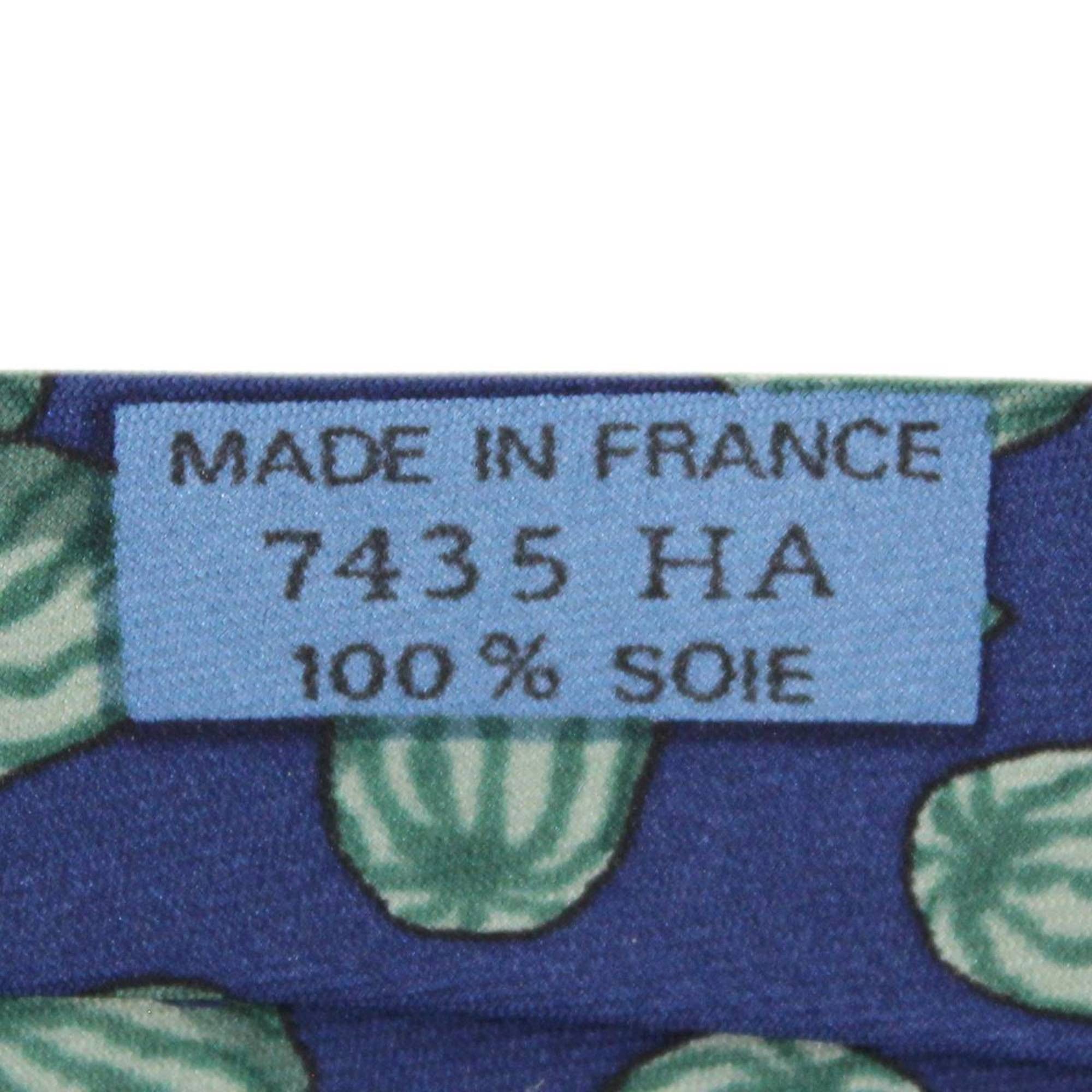 Hermes HERMES Necktie with watermelon pattern, 100% silk, navy Size ONE SIZE - 6 Thumbnail