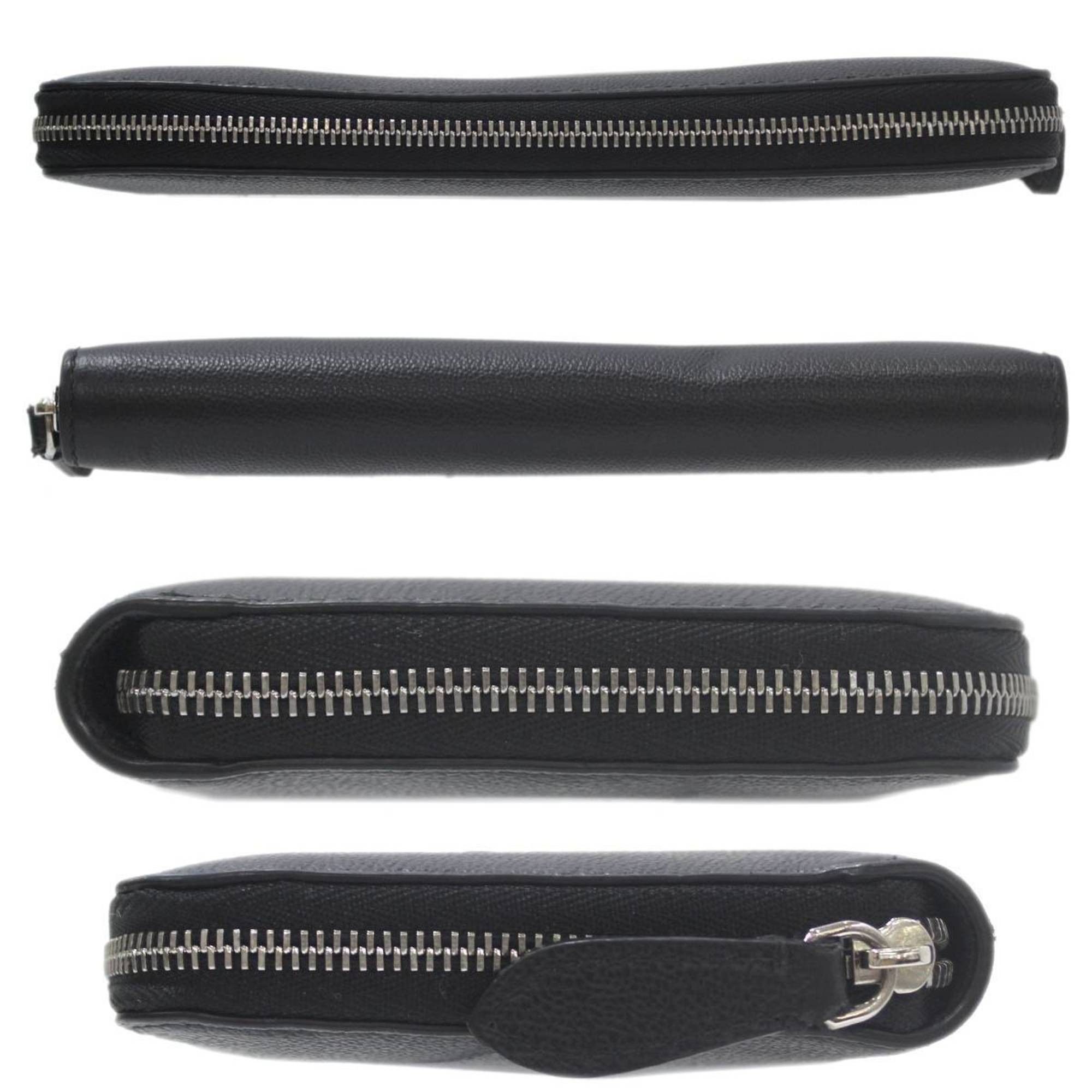 Burberry Burberry round zip long wallet in leather and black Size ONE SIZE - 4 Thumbnail