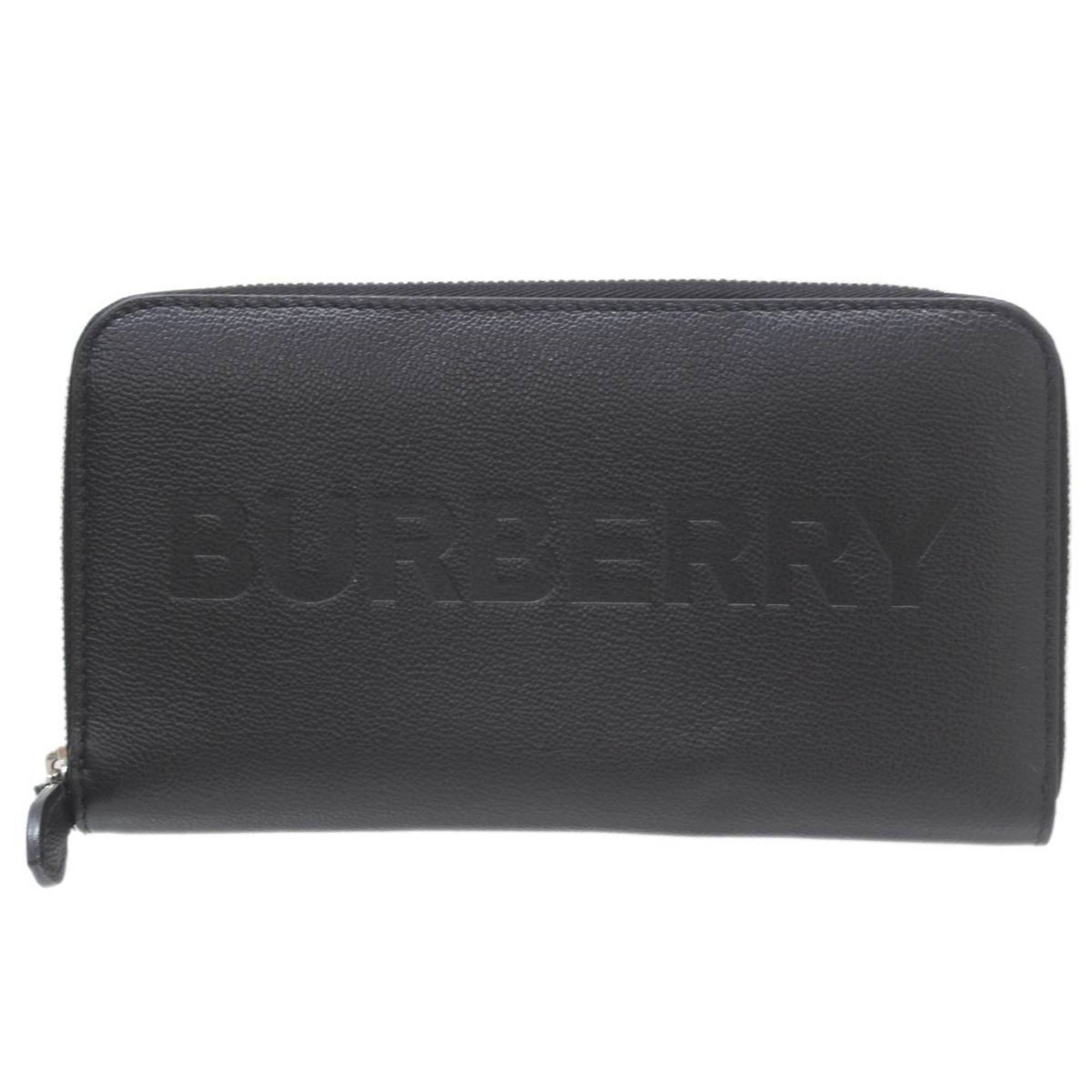 Burberry Burberry round zip long wallet in leather and black Size ONE SIZE - 2 Thumbnail
