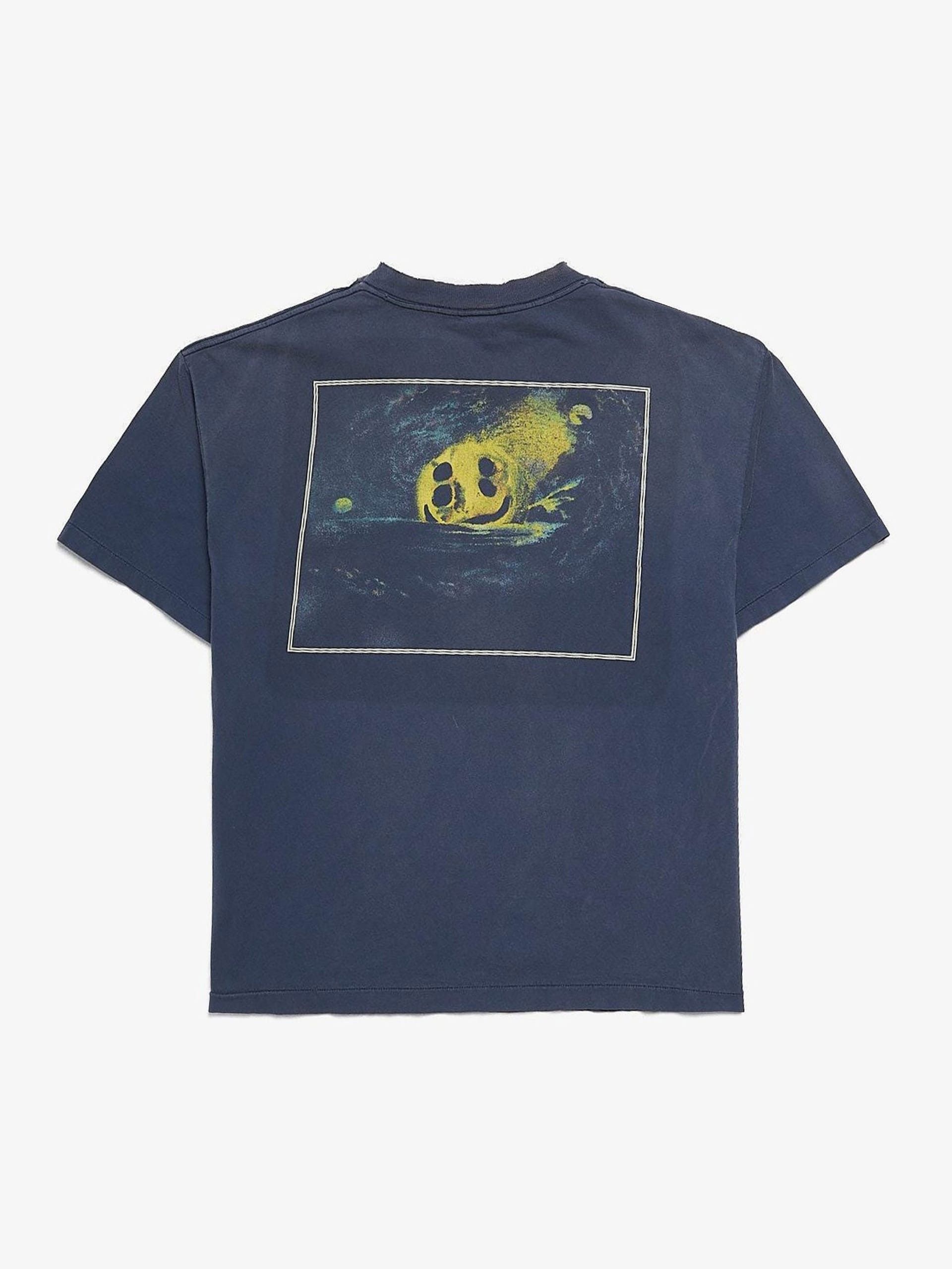 Saint Michael Navy Cotton Falling Star Printed T-shirt Size US XXL / EU 58 / 5 - 2 Thumbnail