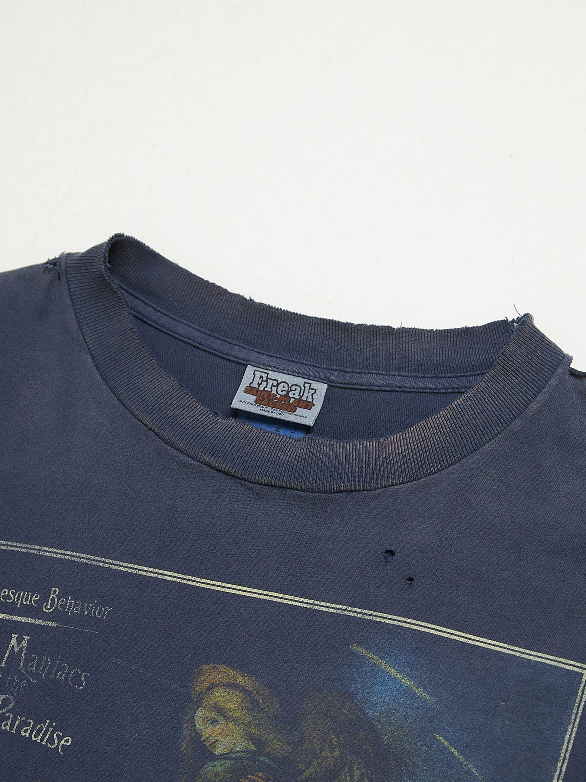 Saint Michael Navy Cotton Falling Star Printed T-shirt Size US XXL / EU 58 / 5 - 3 Thumbnail