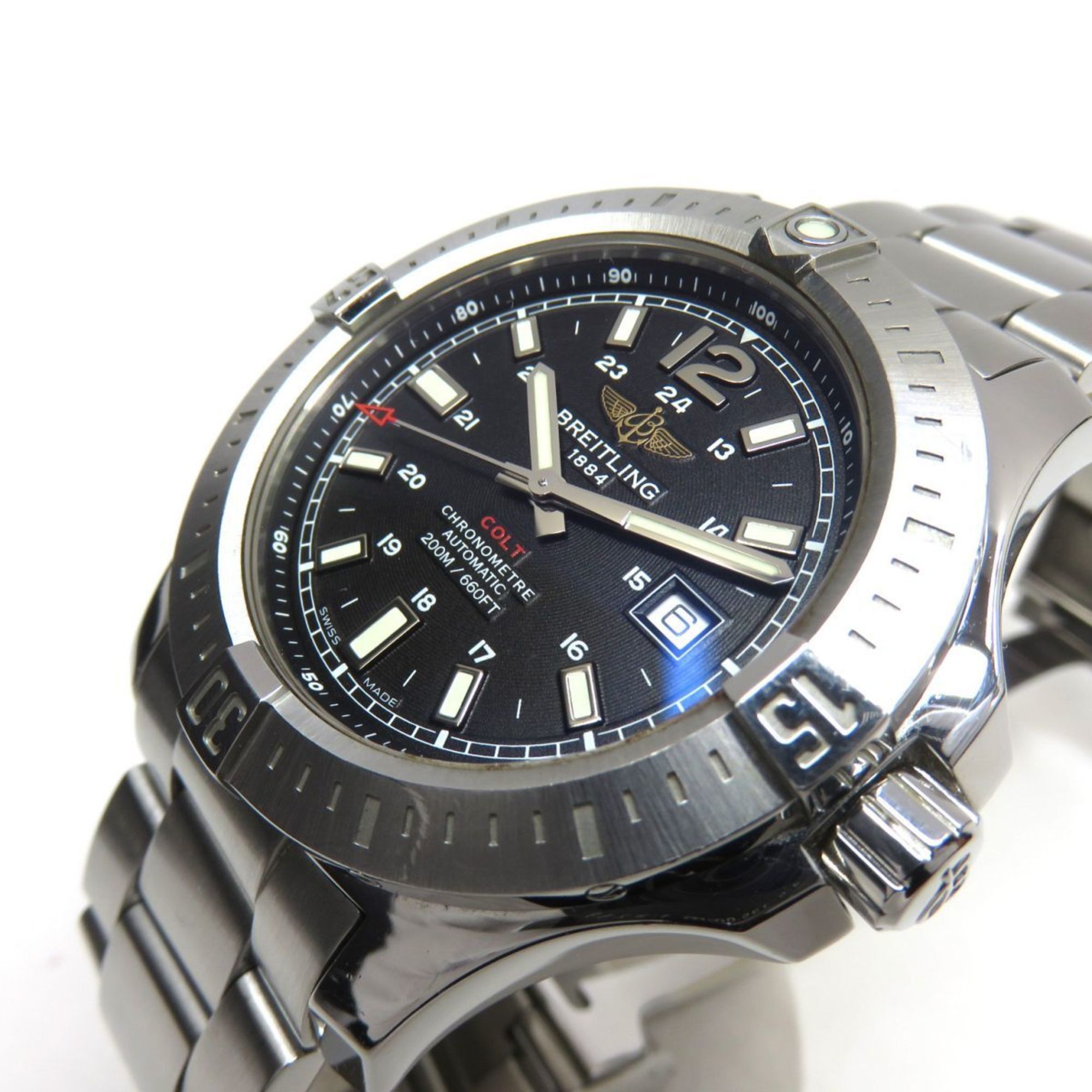 Breitling BREITLING Colt 44 Automatic Date A17388 Black Men's Watch Size ONE SIZE - 3 Thumbnail