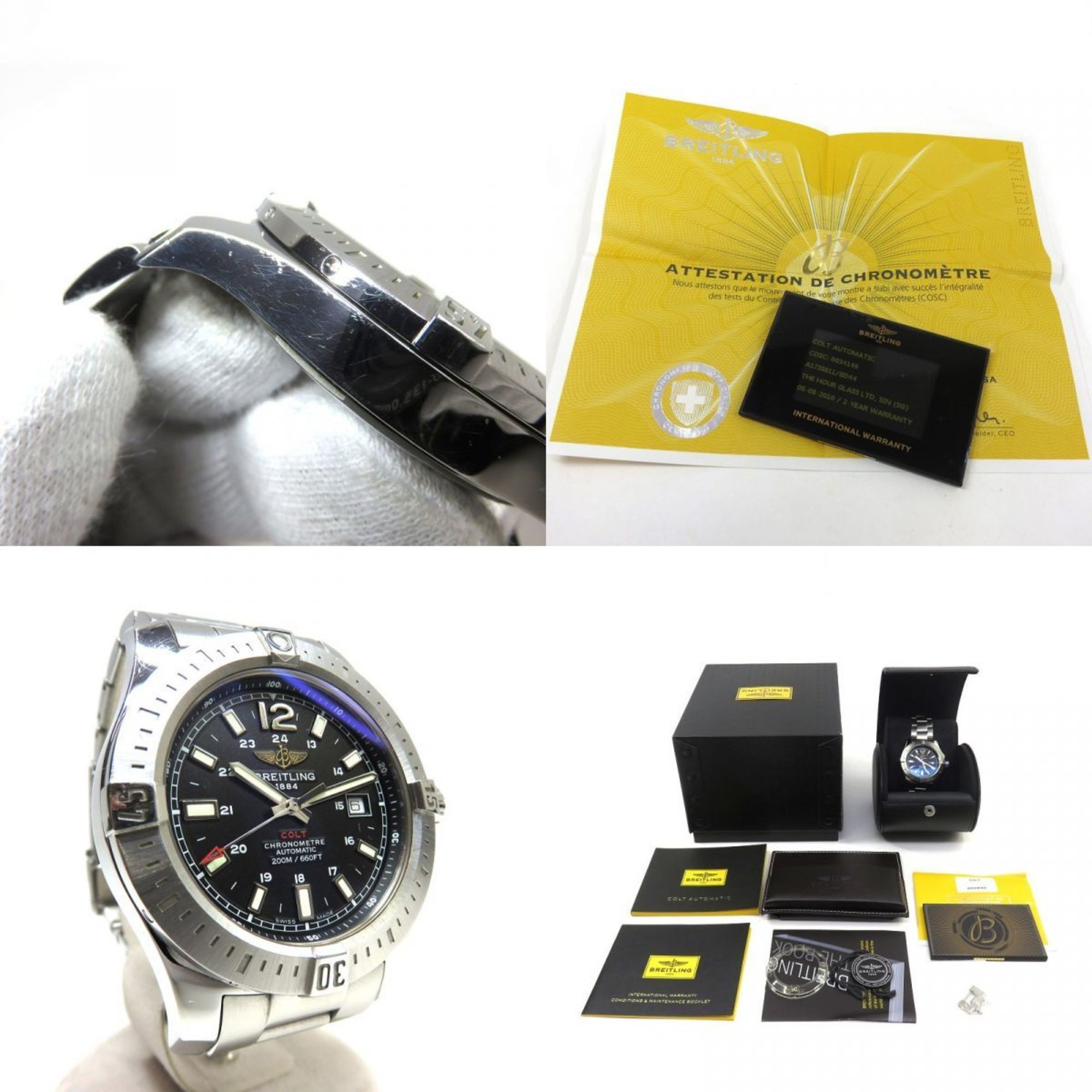 Breitling BREITLING Colt 44 Automatic Date A17388 Black Men's Watch Size ONE SIZE - 8 Thumbnail