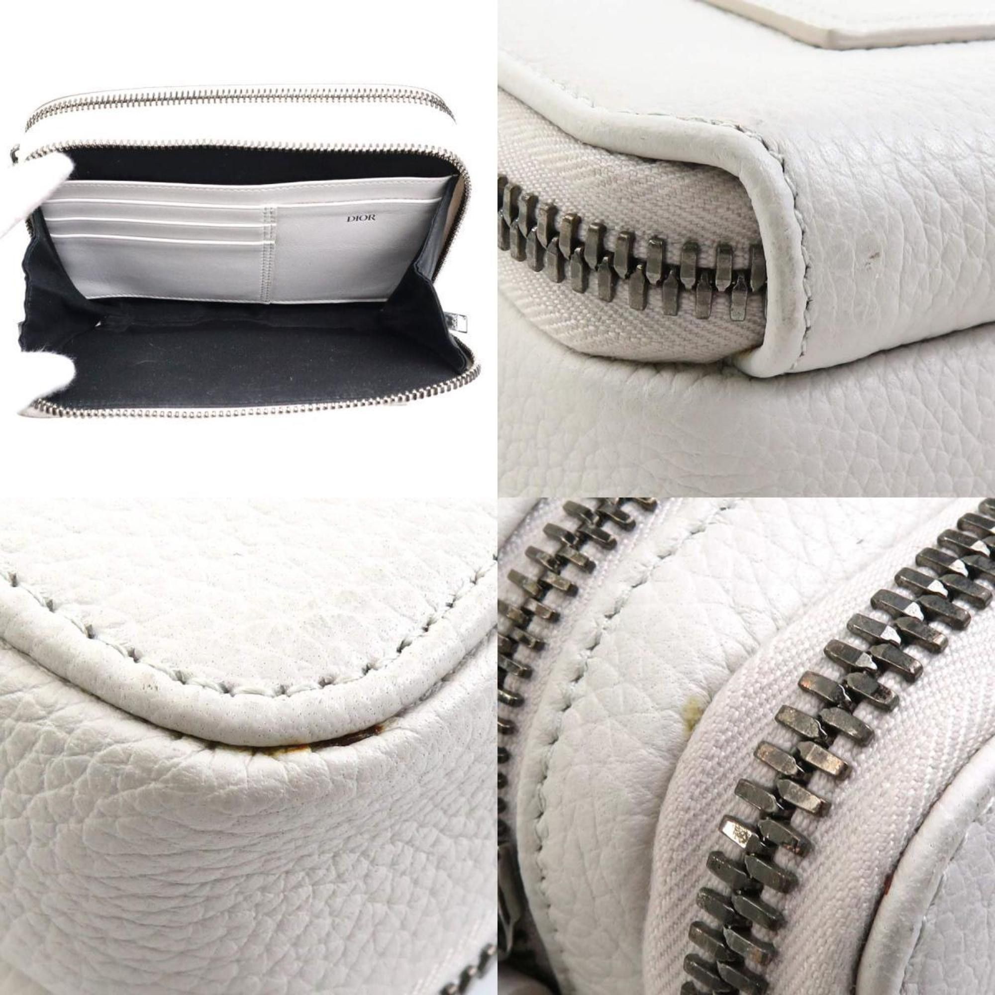 Dior Christian Dior Shoulder Bag Leather White Grey Men's T19589A Size ONE SIZE - 3 Thumbnail