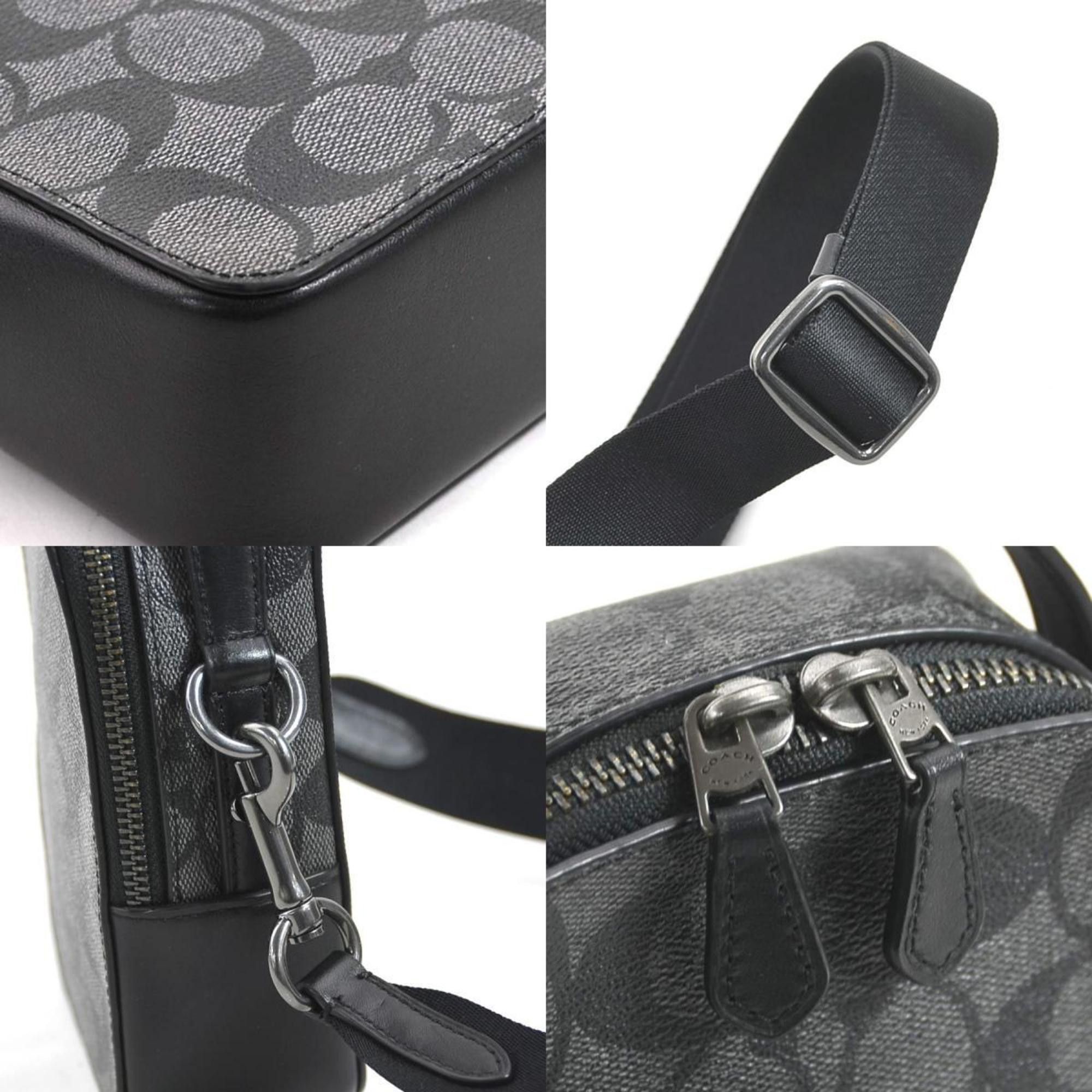 Coach Coach shoulder bag signature leather black men's h30793k Size ONE SIZE - 4 Thumbnail