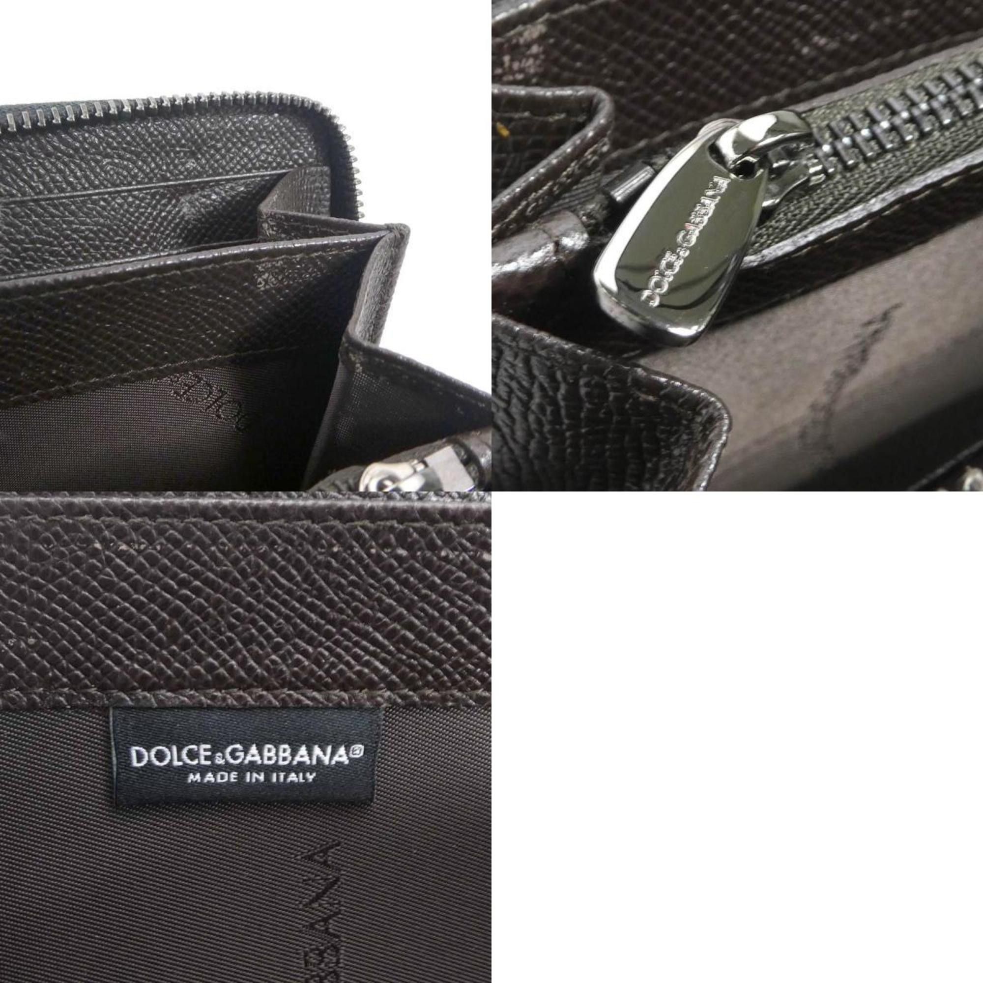 Dolce & Gabbana Dolce & Gabbana DOLCE&GABBANA Round Long Wallet Leather Black Men's Women's t19596a Size ONE SIZE - 5 Thumbnail