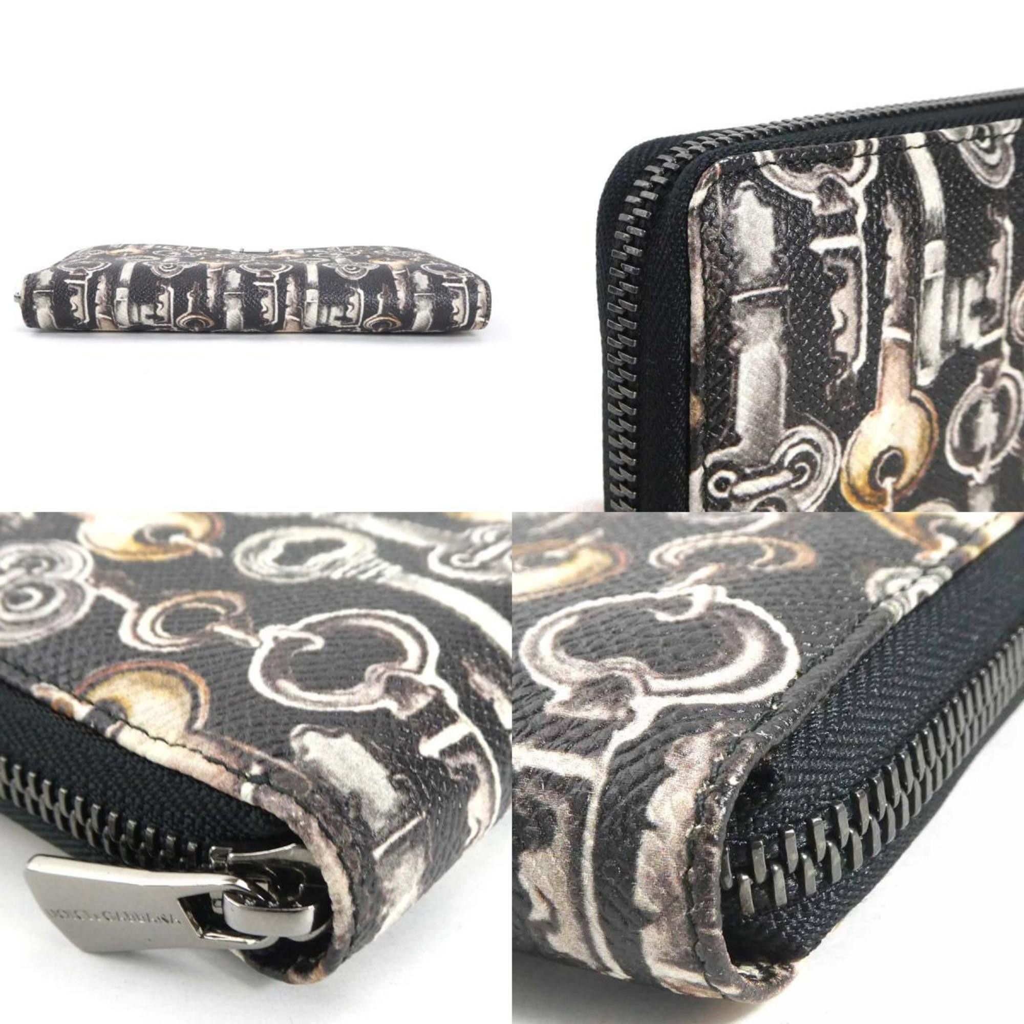 Dolce & Gabbana Dolce & Gabbana DOLCE&GABBANA Round Long Wallet Leather Black Men's Women's t19596a Size ONE SIZE - 3 Thumbnail