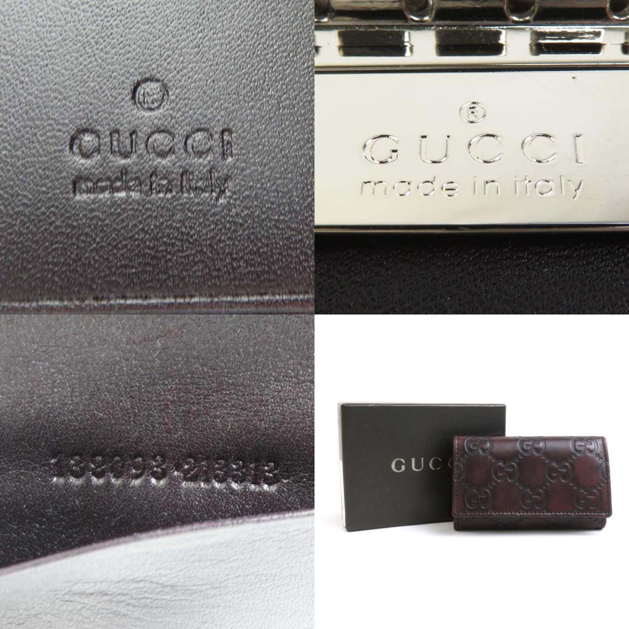 Gucci GUCCI key case leather brown men's women's 138093 h30803a Size ONE SIZE - 5 Thumbnail