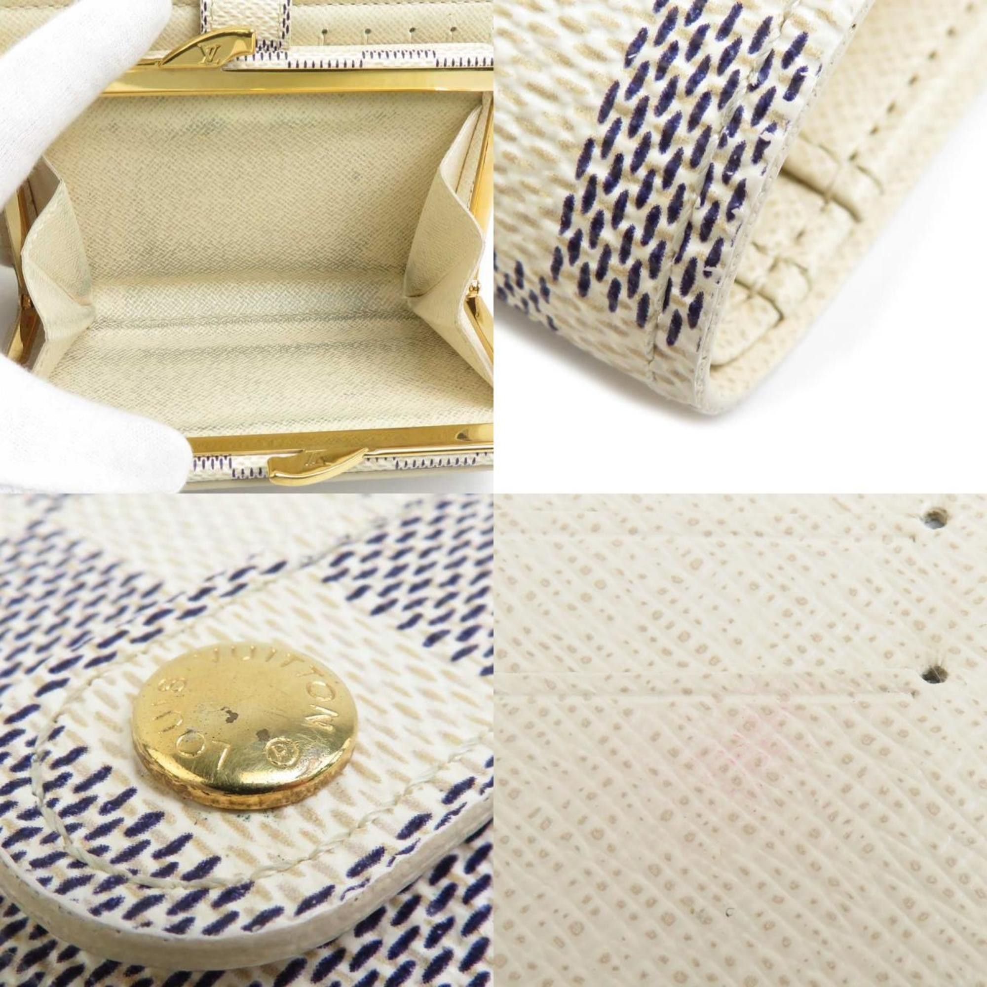 Louis Vuitton Louis Vuitton Bi-fold wallet Damier Azur Portefeuille Viennois canvas Ivory Men's Women's N61676 h30801a Size ONE SIZE - 4 Thumbnail