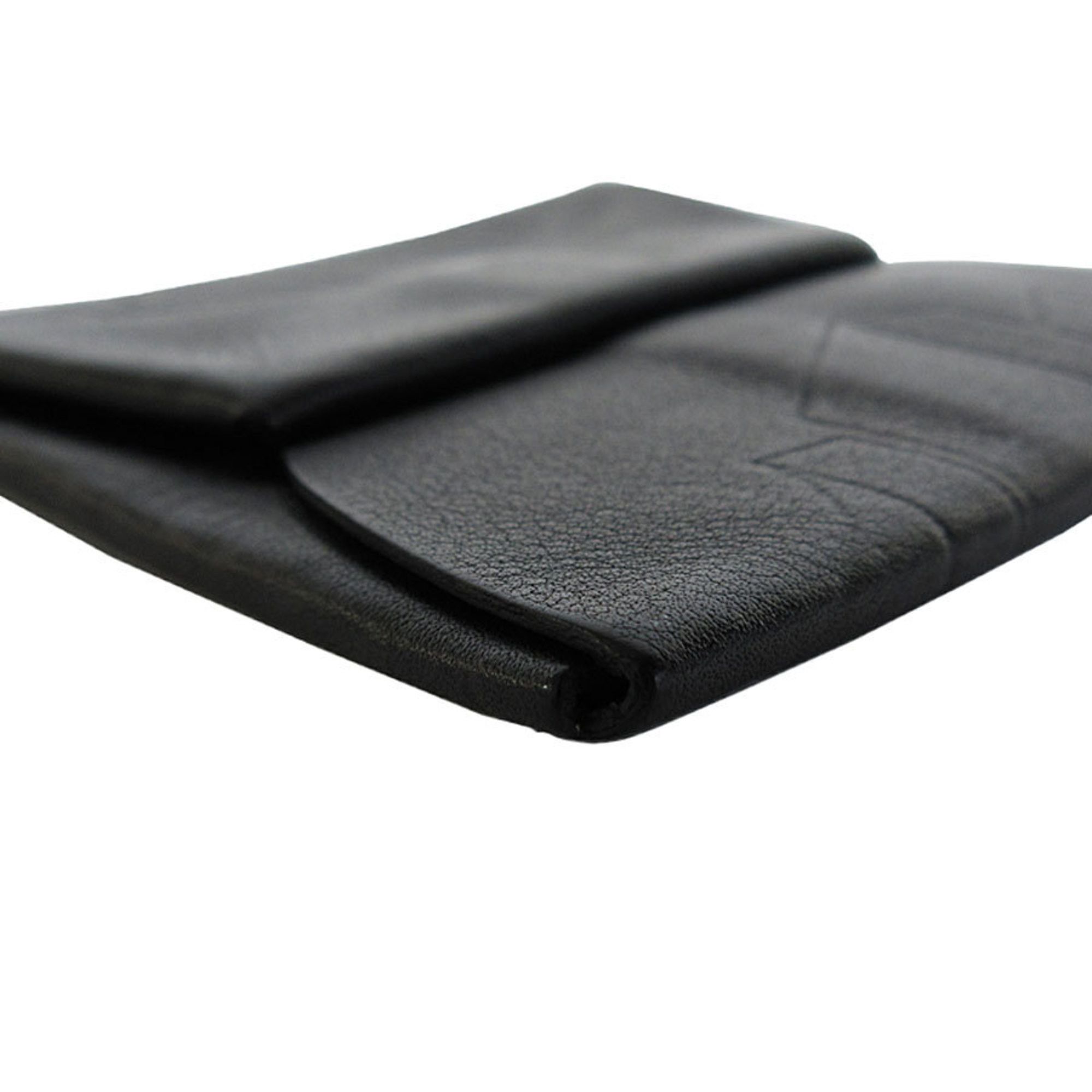 Hermes Hermes Wallet/Coin Case Bastia Embossed Leather Black Men's s0484g Size ONE SIZE - 4 Thumbnail