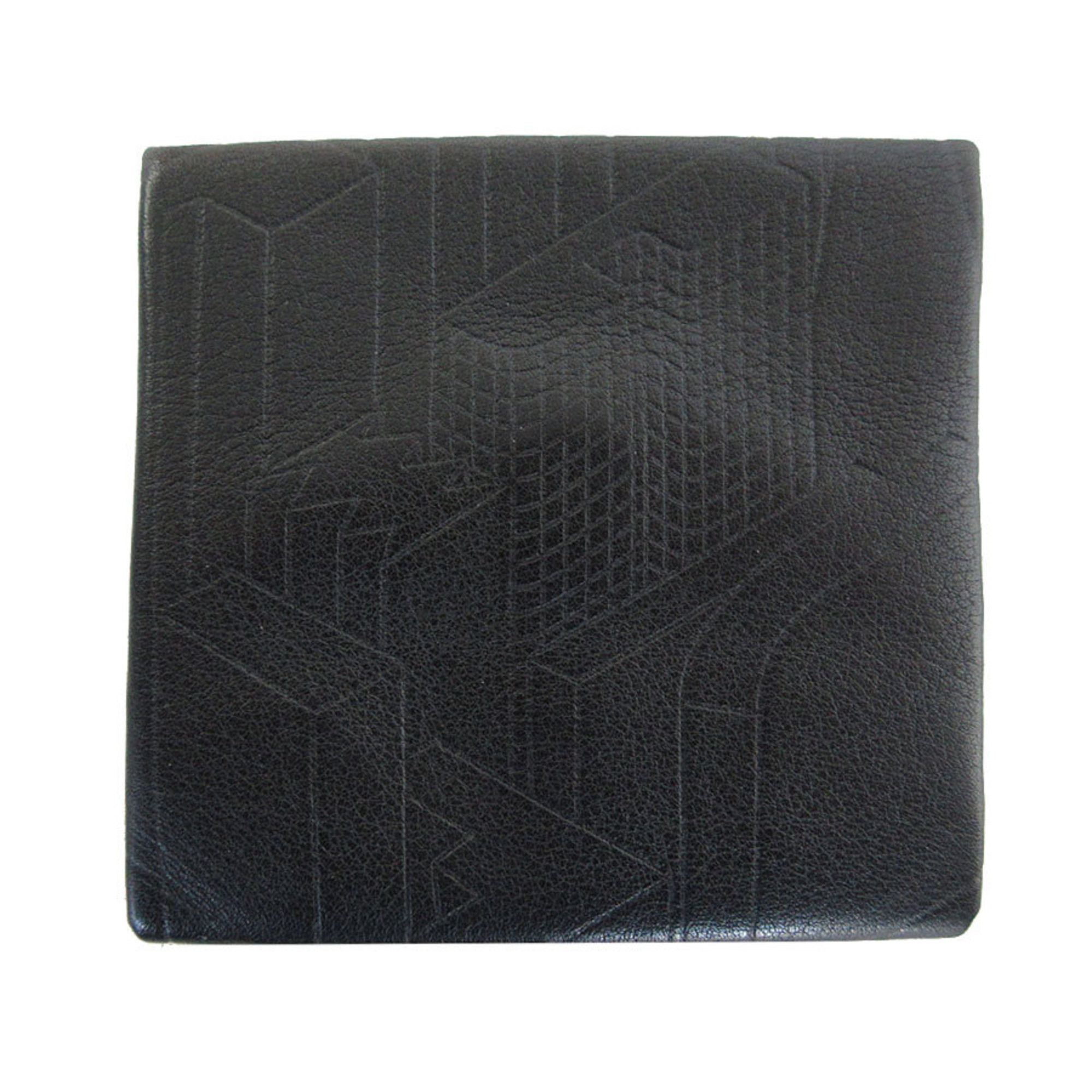 Hermes Hermes Wallet/Coin Case Bastia Embossed Leather Black Men's s0484g Size ONE SIZE - 2 Thumbnail