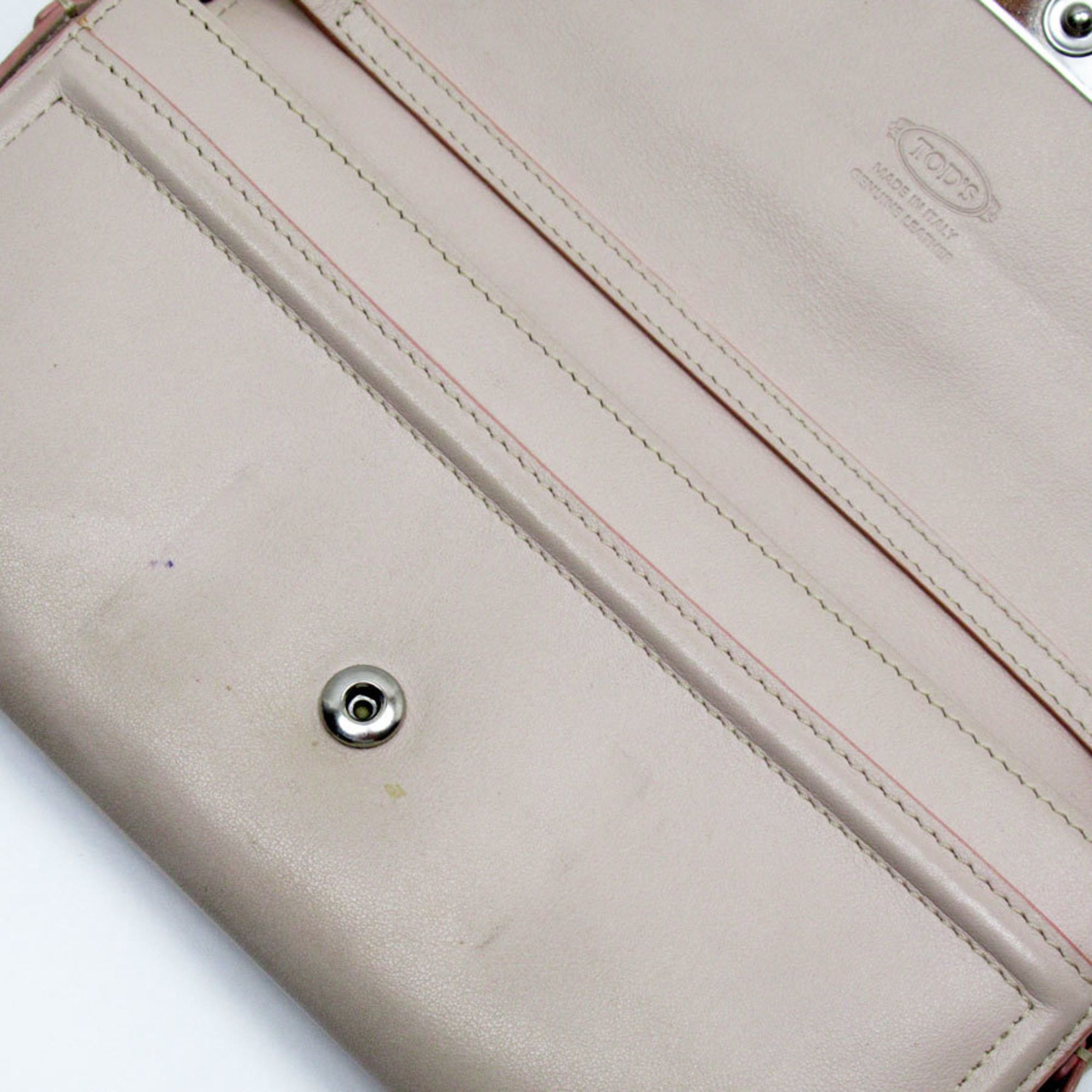 Tod's Tod's Long Wallet Shoulder Leather Light Pink Women's t18781a Size ONE SIZE - 4 Thumbnail