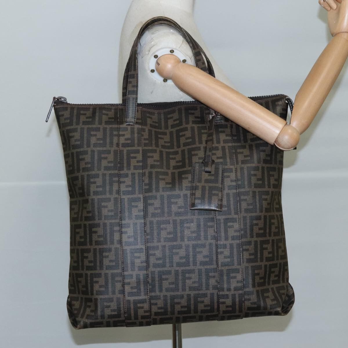 Fendi Zucca Brown Canvas Tote Bag (Pre-Owned) Size ONE SIZE - 16 Thumbnail
