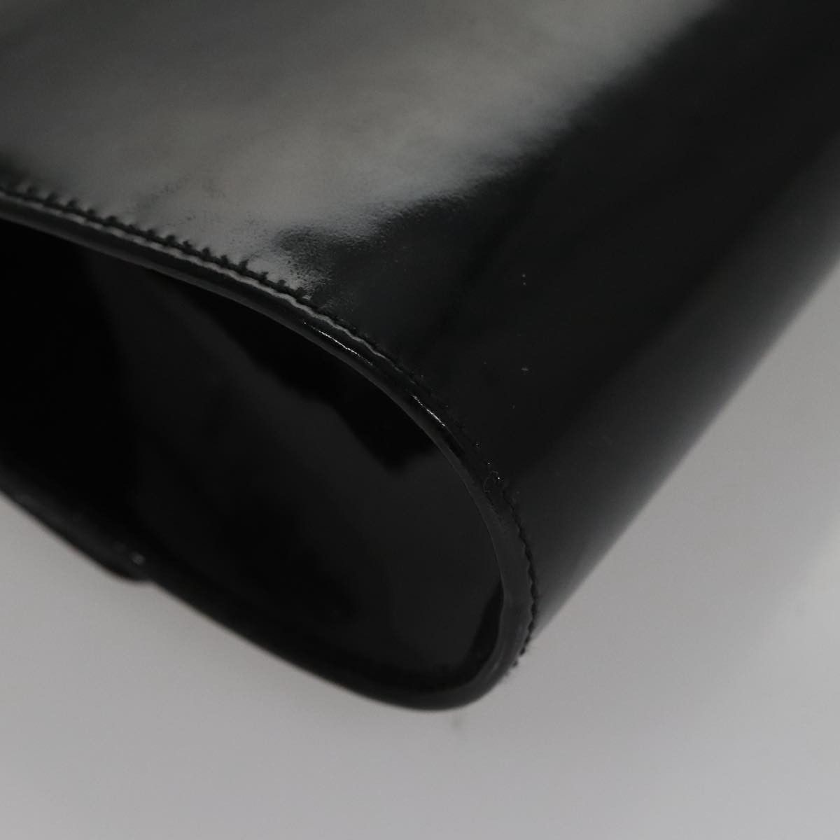 Salvatore Ferragamo Gancini Black Patent Leather Shoulder Bag (Pre-Owned) Size ONE SIZE - 9 Thumbnail