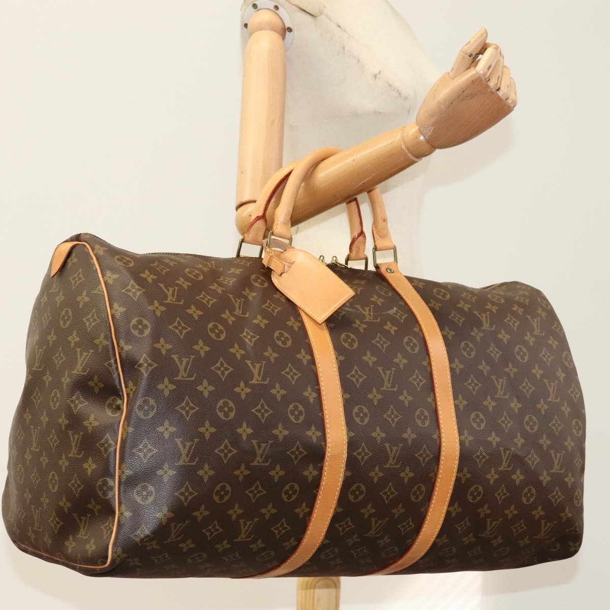 Louis Vuitton Keepall 60 Brown Canvas Travel Bag (Pre-Owned) Size ONE SIZE - 16 Thumbnail
