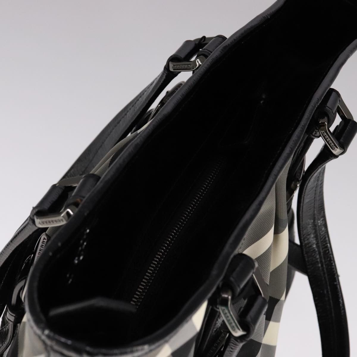 Burberry Nova Check Black Synthetic Handbag (Pre-Owned) Size ONE SIZE - 16 Thumbnail