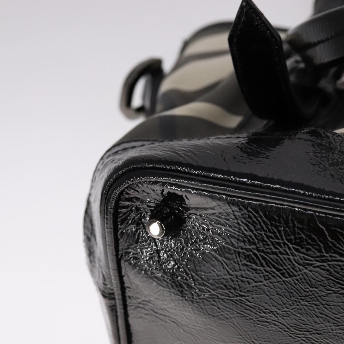 Burberry Nova Check Black Synthetic Handbag (Pre-Owned) Size ONE SIZE - 9 Thumbnail