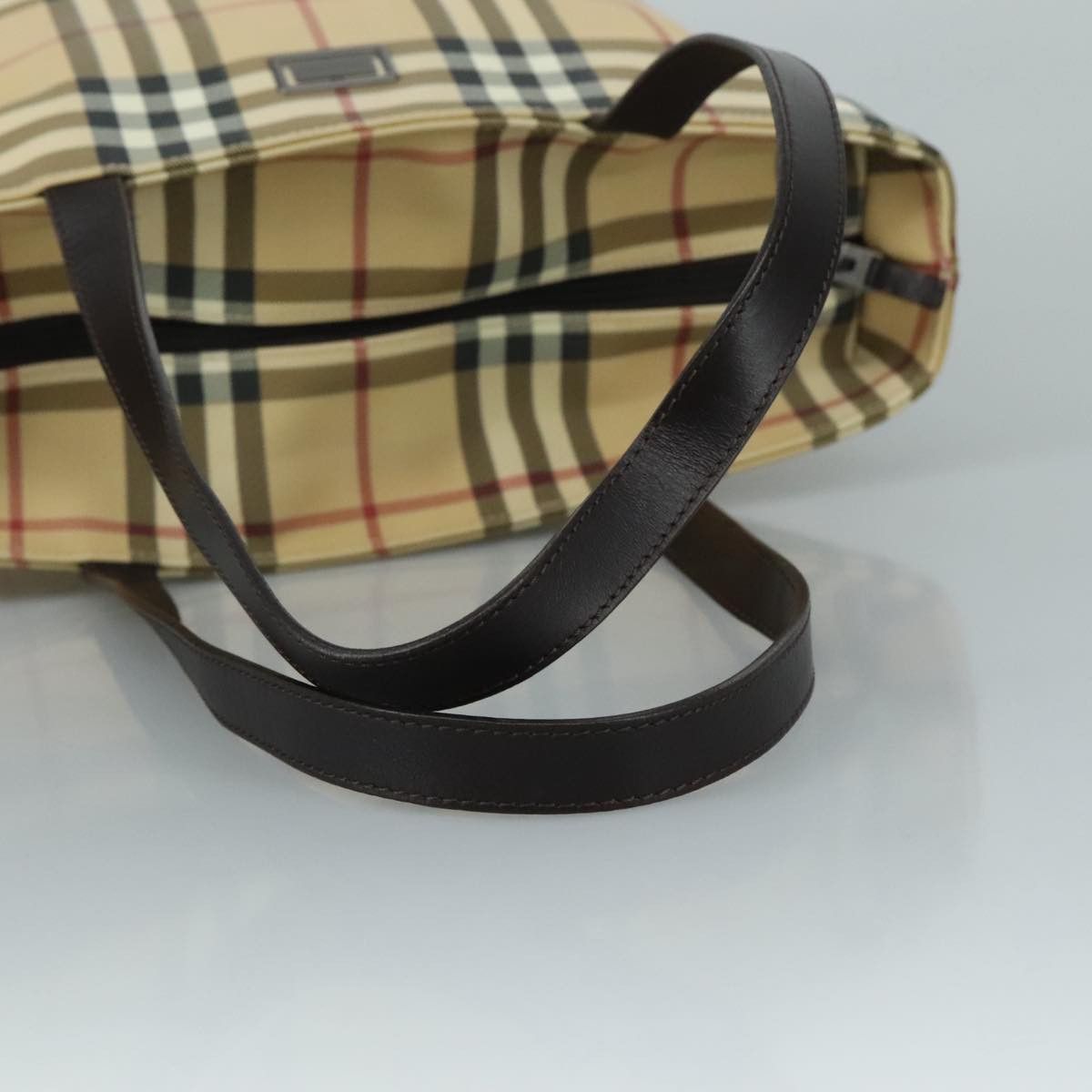 Burberry Nova Check Beige Canvas Tote Bag (Pre-Owned) Size ONE SIZE - 5 Thumbnail