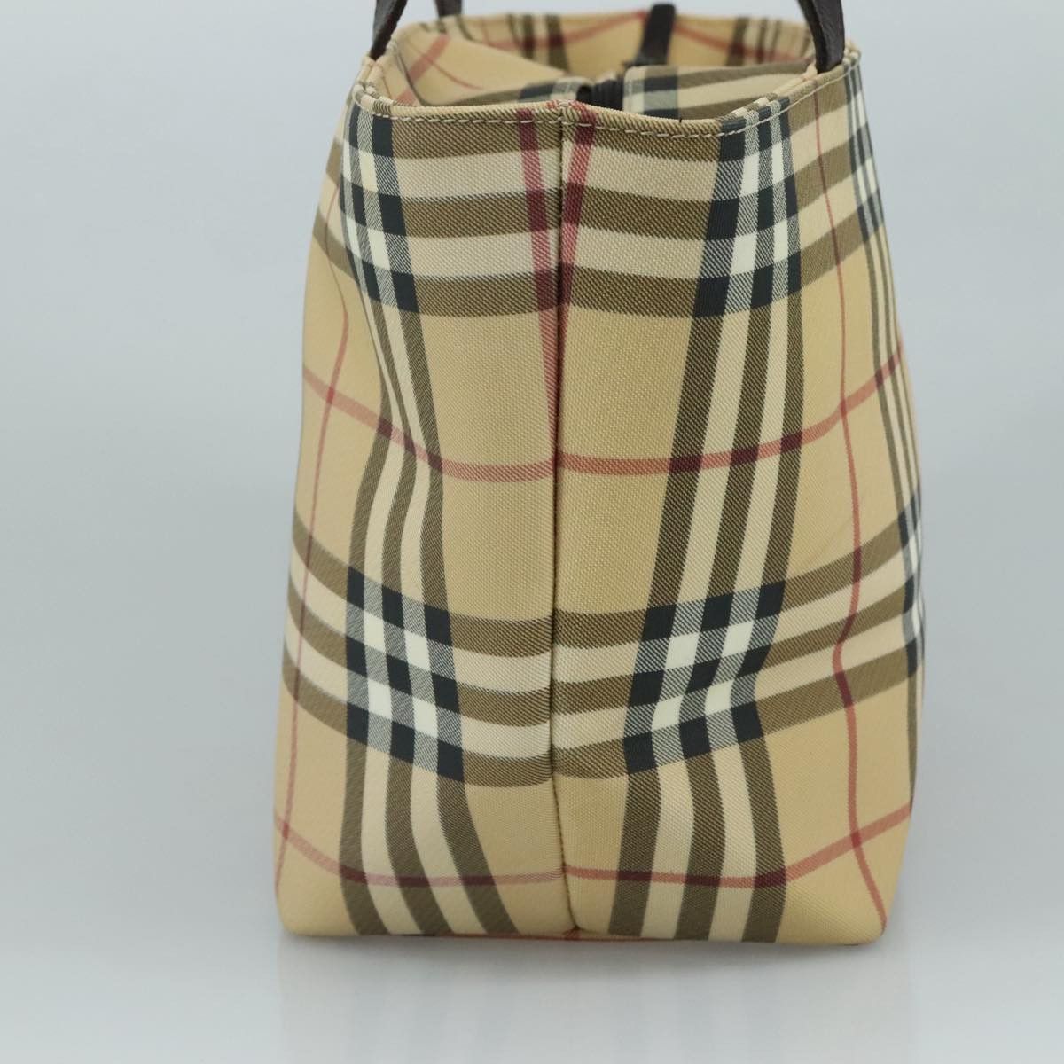 Burberry Nova Check Beige Canvas Tote Bag (Pre-Owned) Size ONE SIZE - 4 Thumbnail
