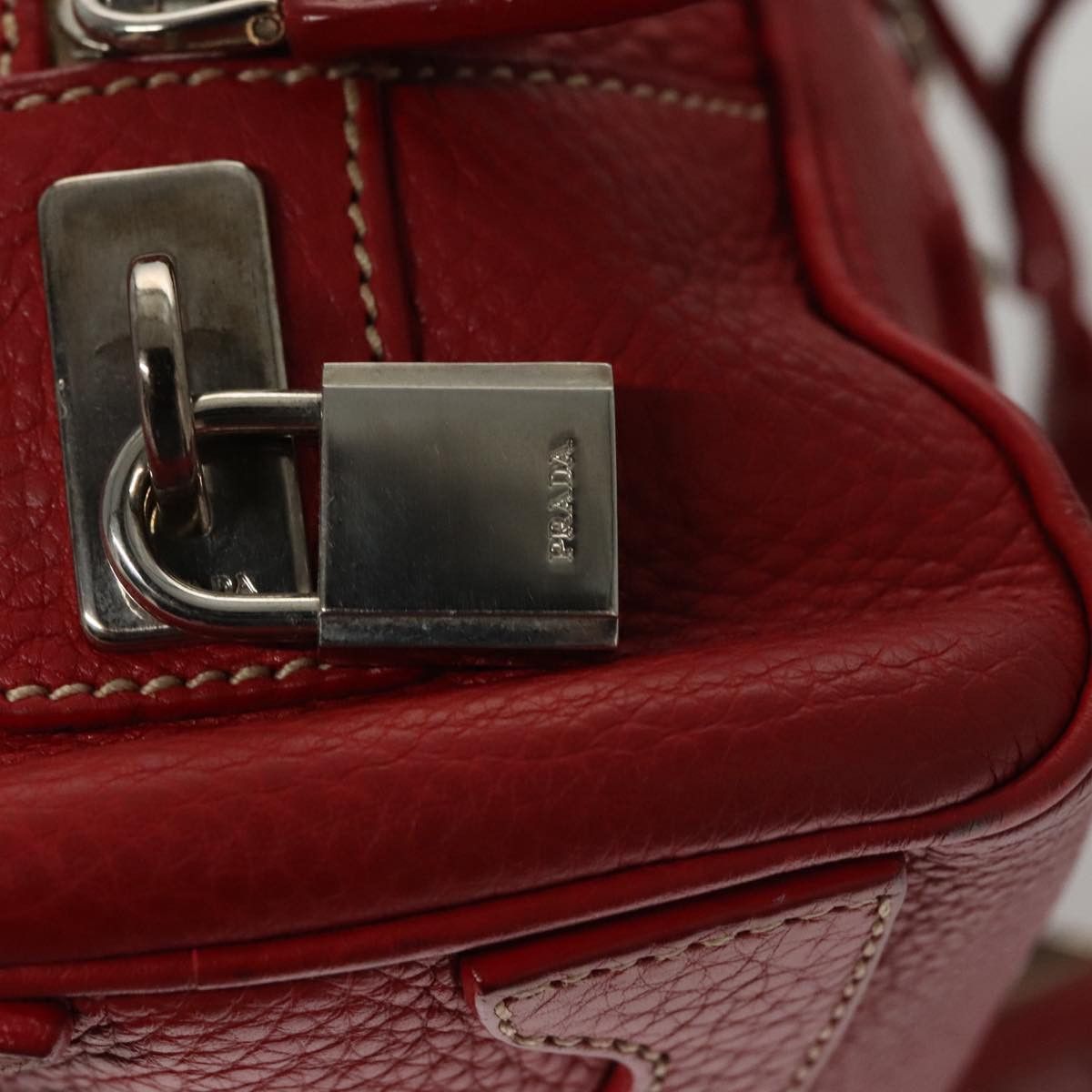 Prada Red Leather Handbag (Pre-Owned) Size ONE SIZE - 12 Thumbnail