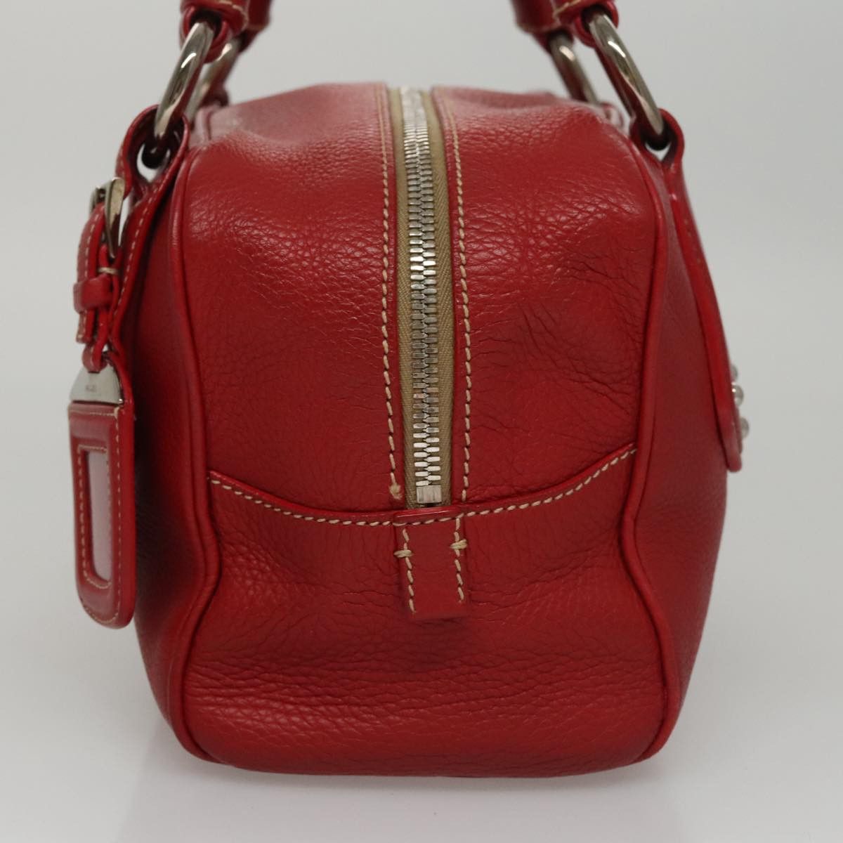 Prada Red Leather Handbag (Pre-Owned) Size ONE SIZE - 3 Thumbnail