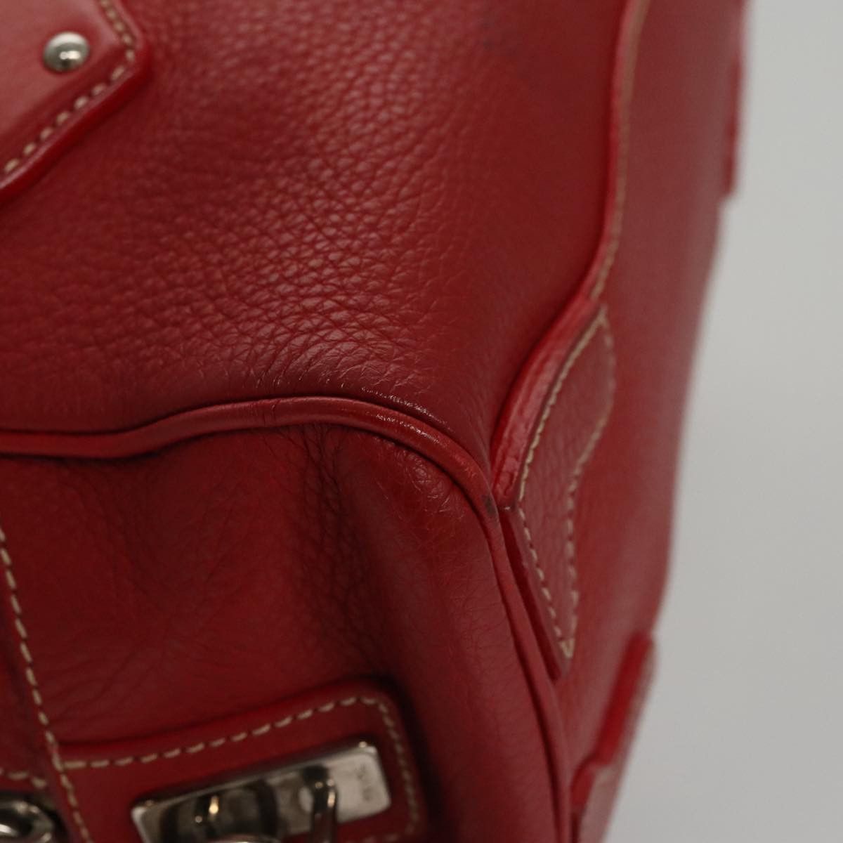 Prada Red Leather Handbag (Pre-Owned) Size ONE SIZE - 7 Thumbnail