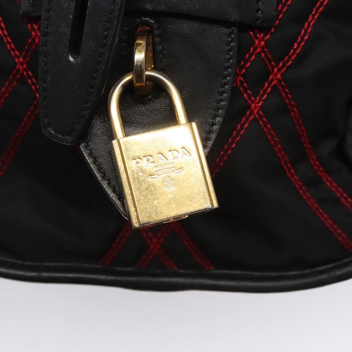 Prada Black Synthetic Handbag (Pre-Owned) Size ONE SIZE - 12 Thumbnail