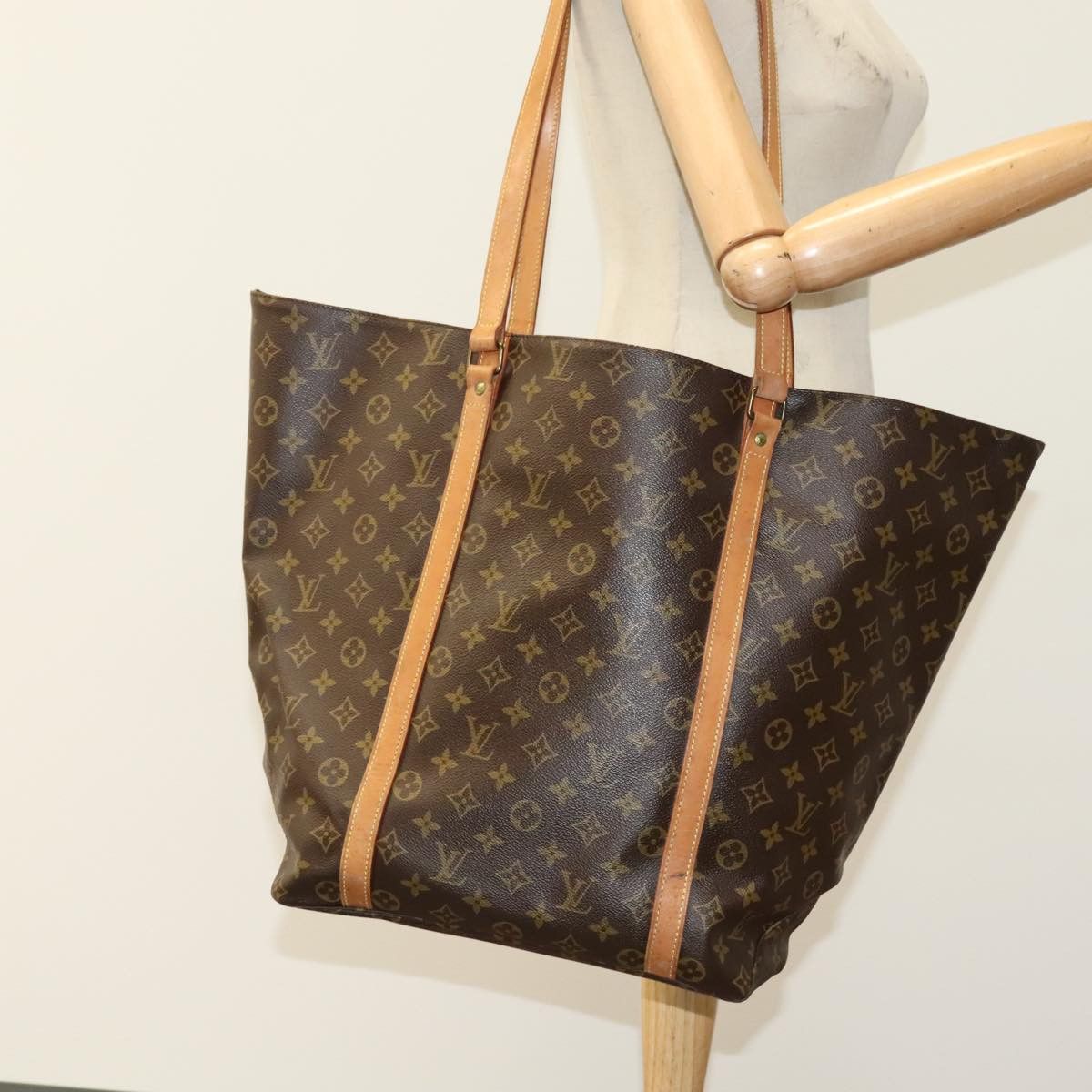 Louis Vuitton Shopping Brown Canvas Tote Bag (Pre-Owned) Size ONE SIZE - 15 Thumbnail