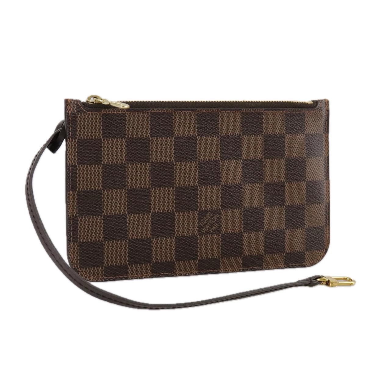 Louis Vuitton Neverfull Pouch Brown Canvas Clutch Bag (Pre-Owned) Size ONE SIZE - 13 Thumbnail